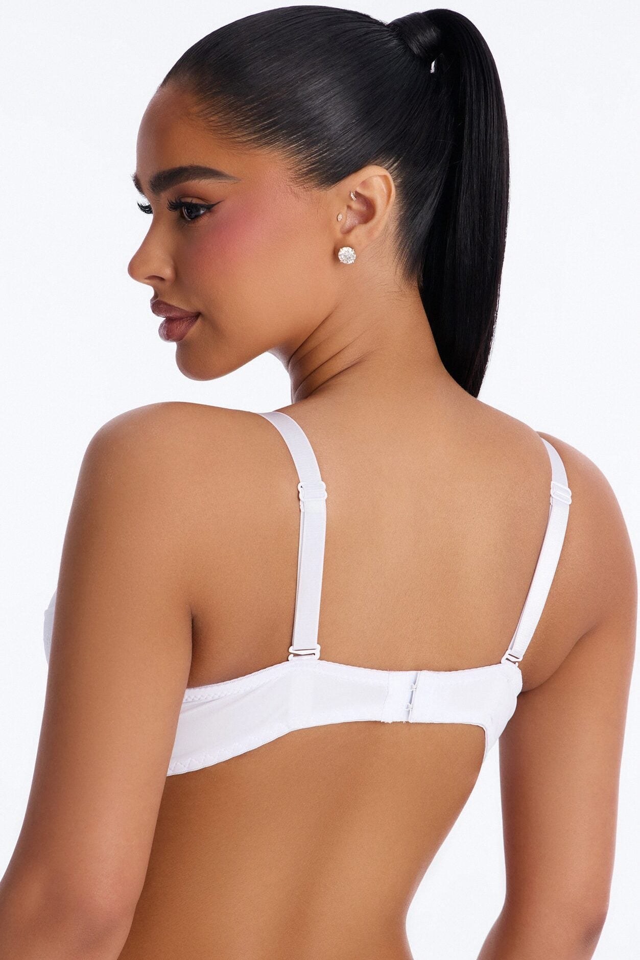 Like Always Lace Embossed Push Up Bra - White image 3