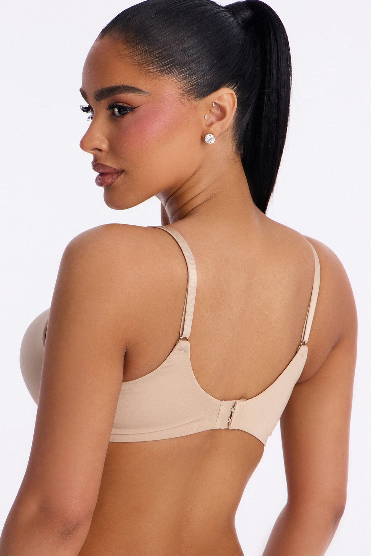 Cute and Lacey Shine Push Up Demi Bra - Nude image 3