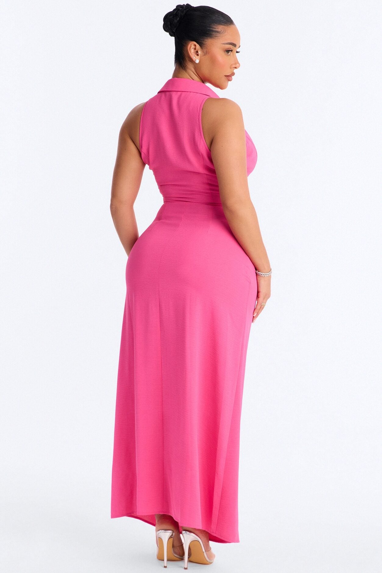 Avery Collared Maxi Dress - Pink image 4
