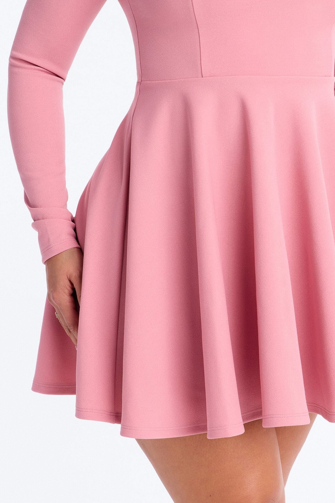 Alena Long Sleeve Mini Dress - Mauve image 3