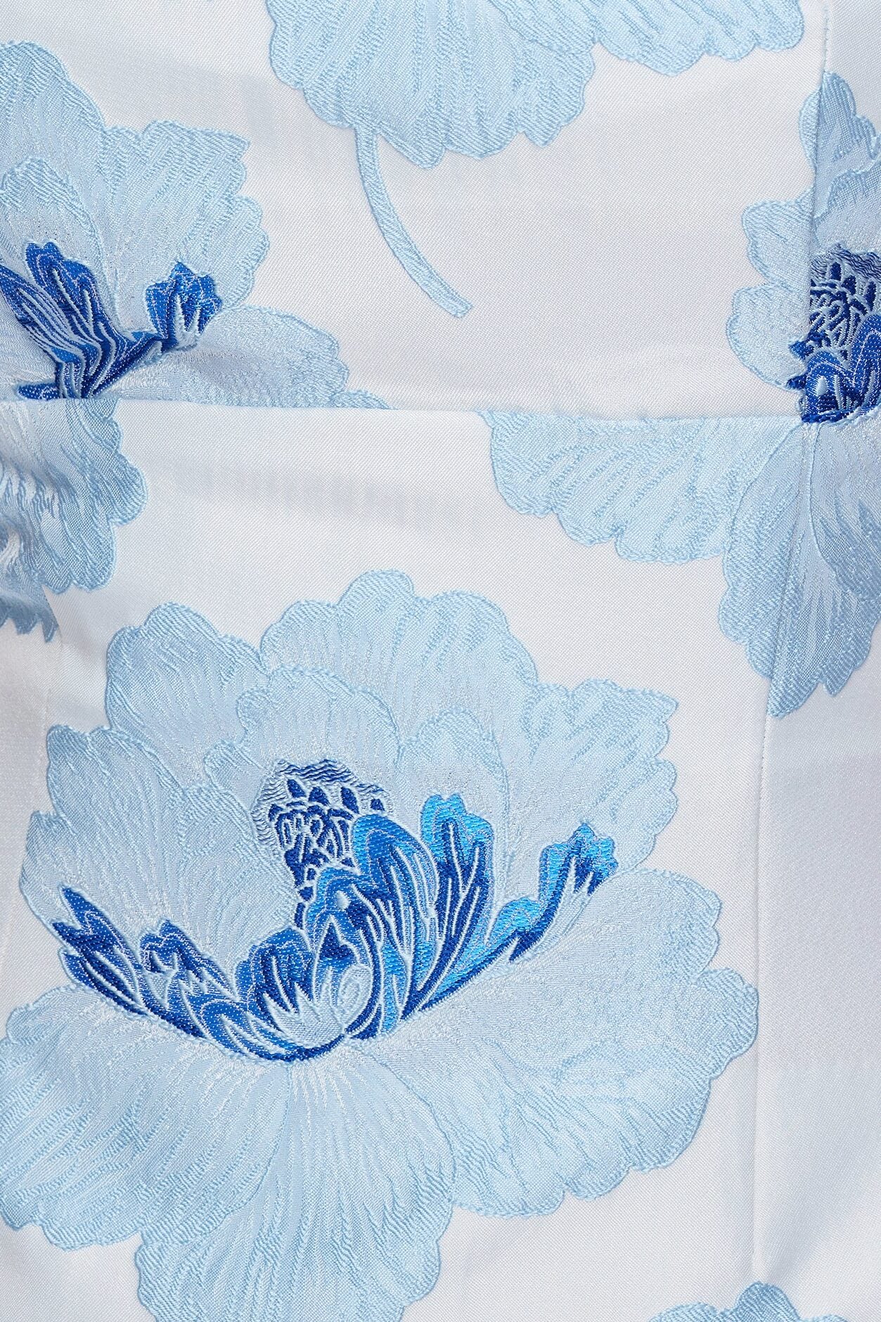 Fiora Strapless Jacquard Mini Dress - Blue image 3