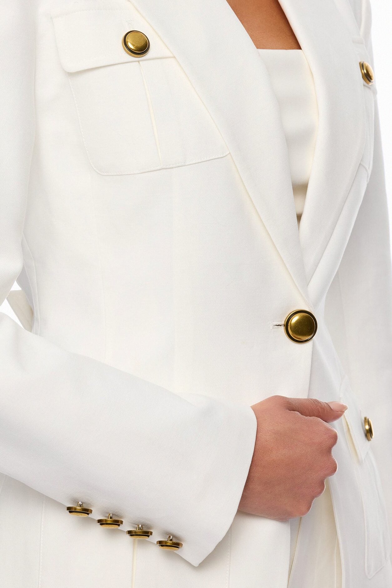 Morgan Cargo Blazer - White image 3