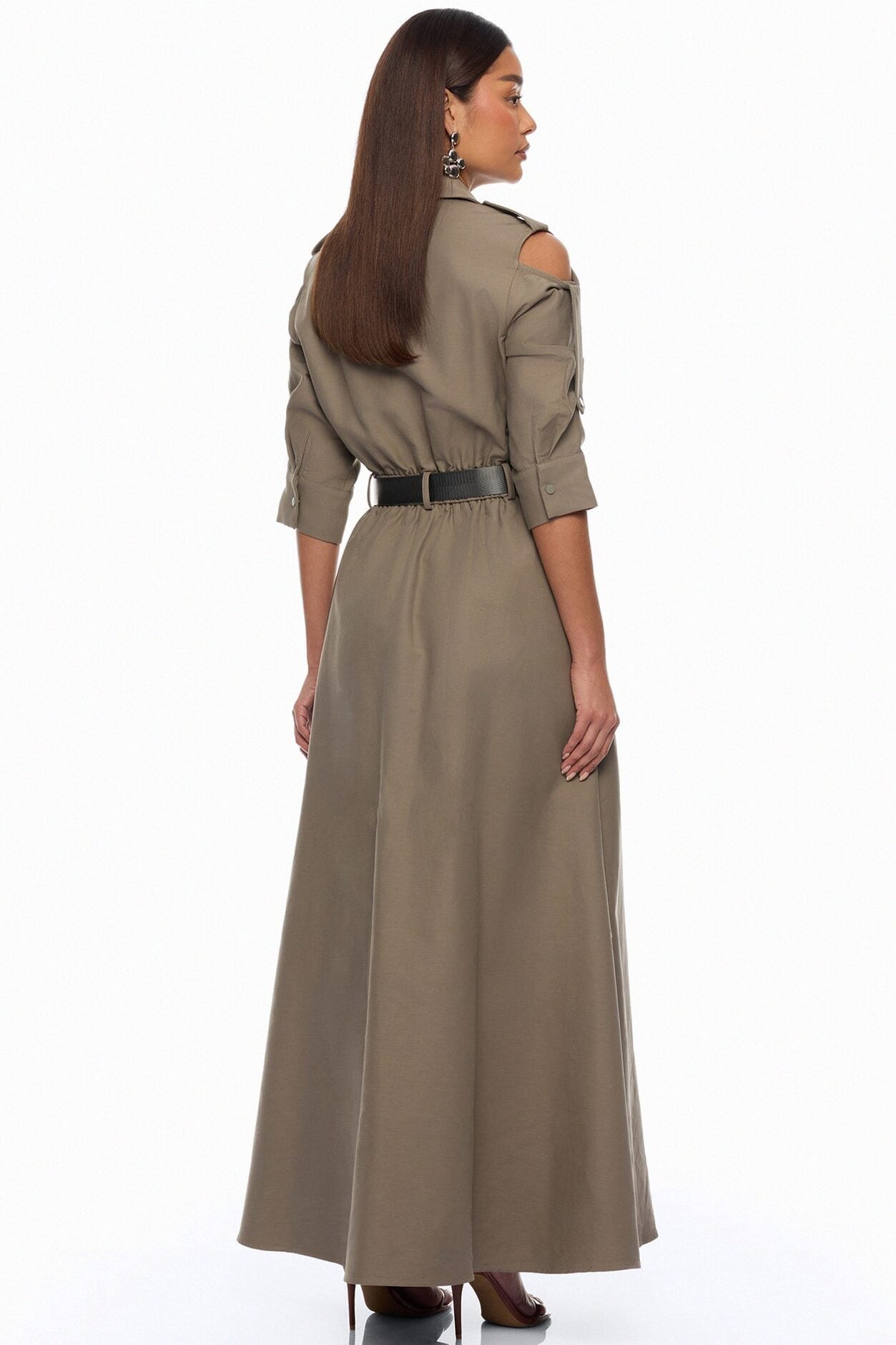 Morgan Cargo Maxi Dress - Olive image 4