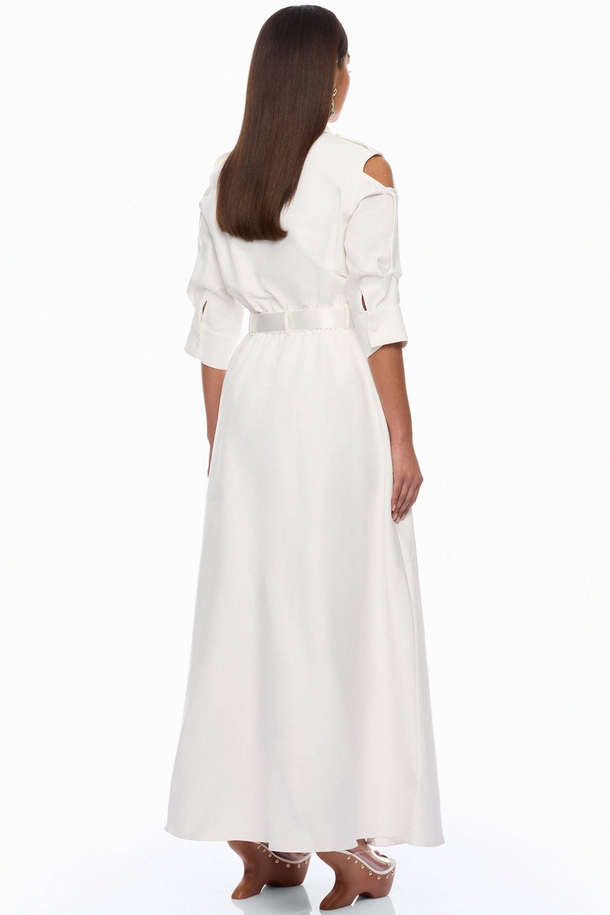 Morgan Cargo Maxi Dress - White image 4