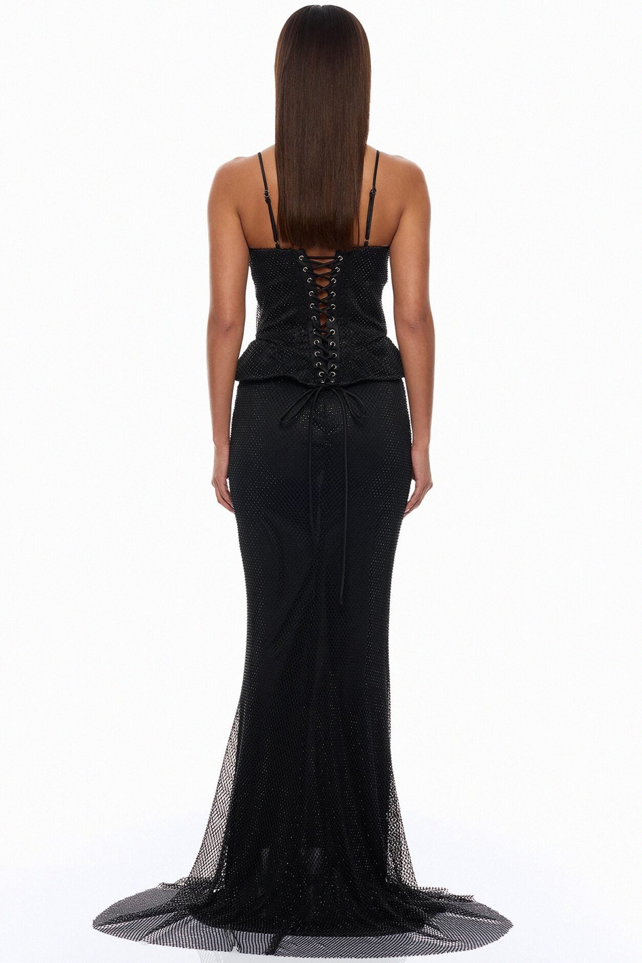 Undeniable Shine Rhinestone Gown - Black image 4