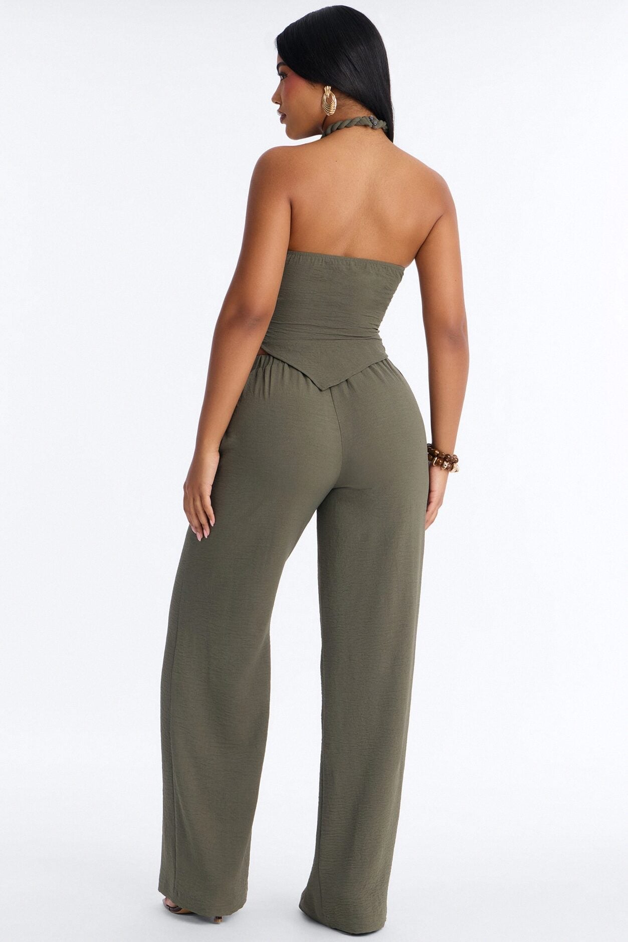 Mariana Halter Pant Set - Olive image 4