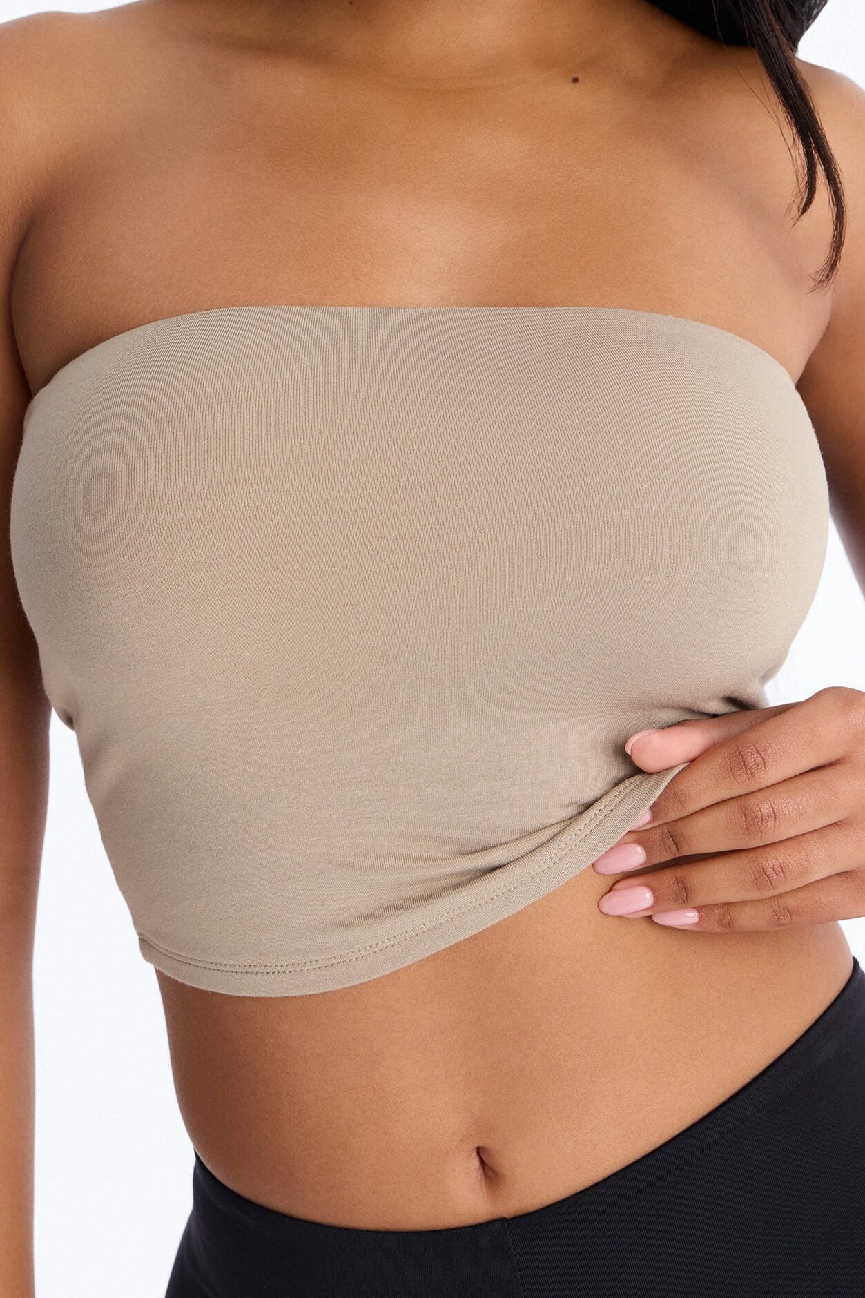 Lyla Double Lined Tube Top - Olive image 3