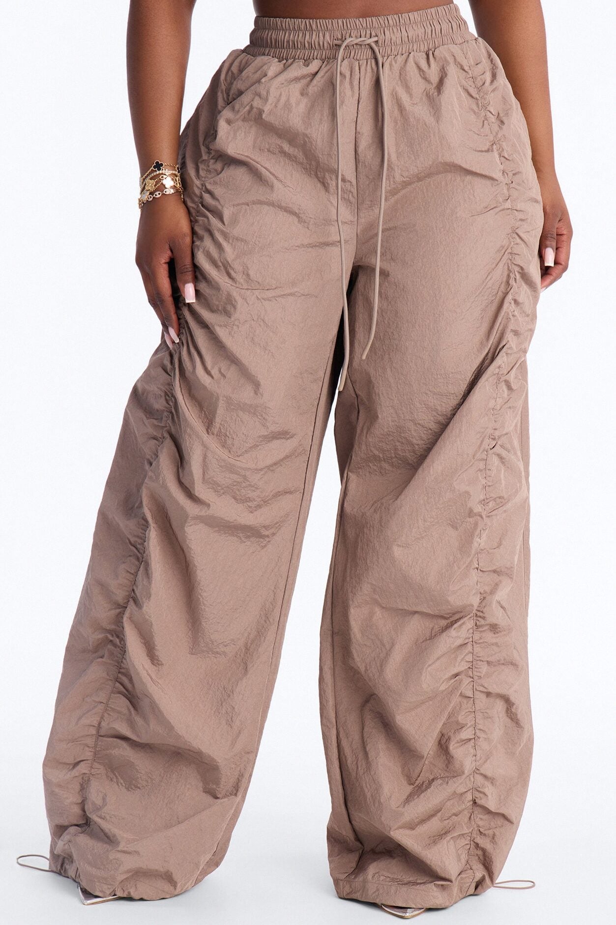 On The Move Oversized Windbreaker Jogger Pant - Caffe image 6