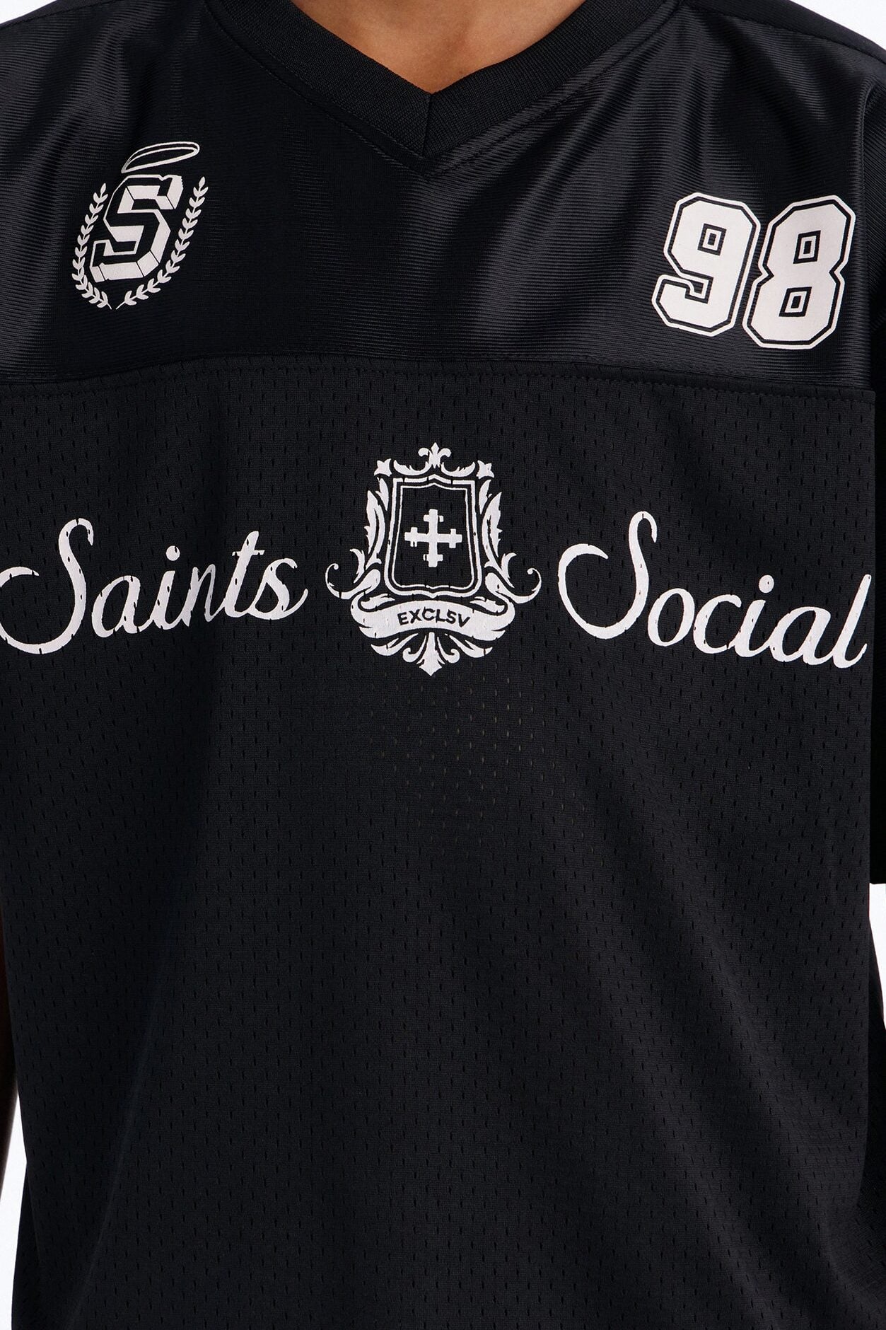 Mini Saints Studios Short Sleeve Soccer Jersey - Black image 3
