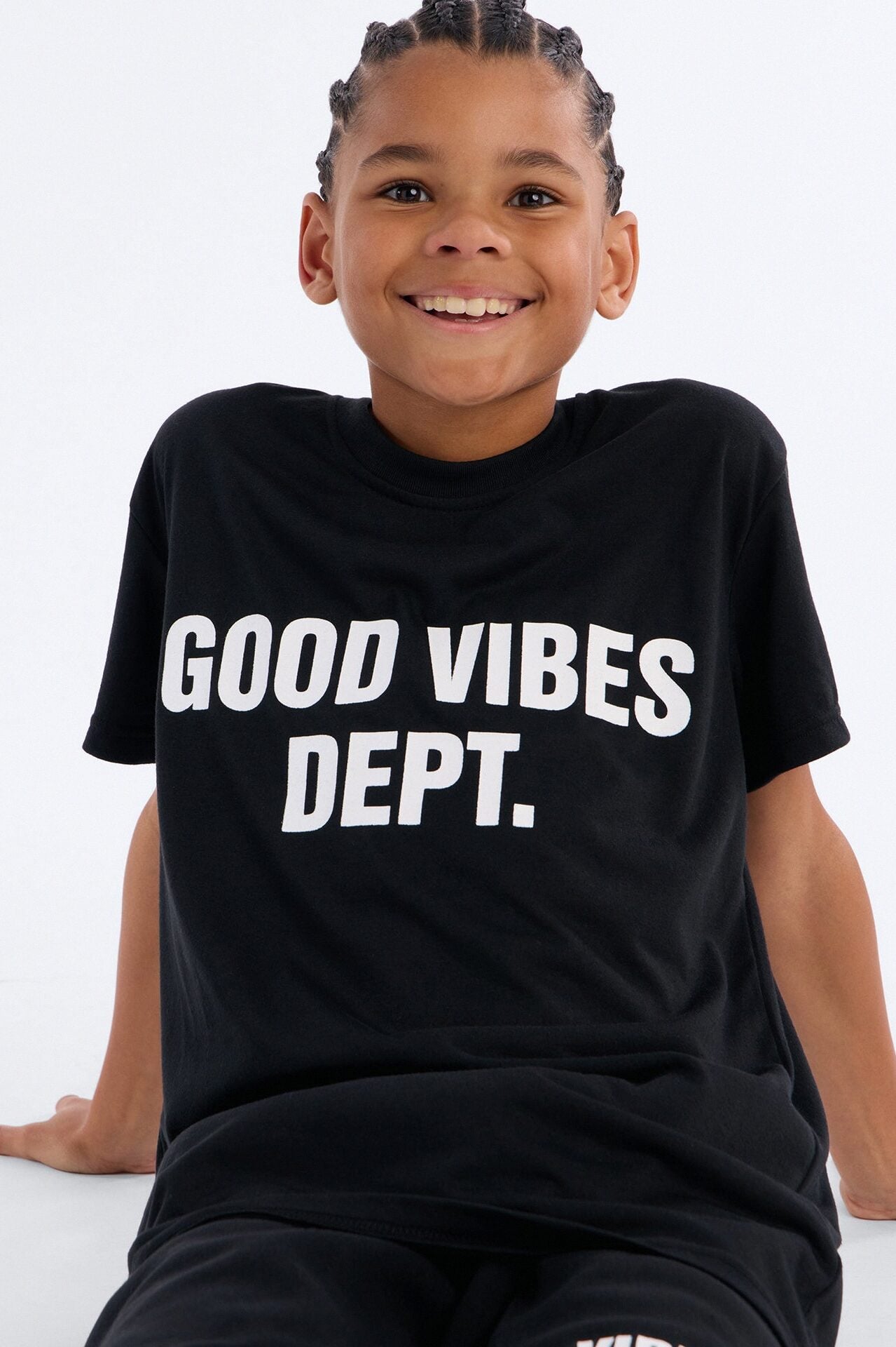 Mini Good Vibes Dept. Short Set - Black image 3