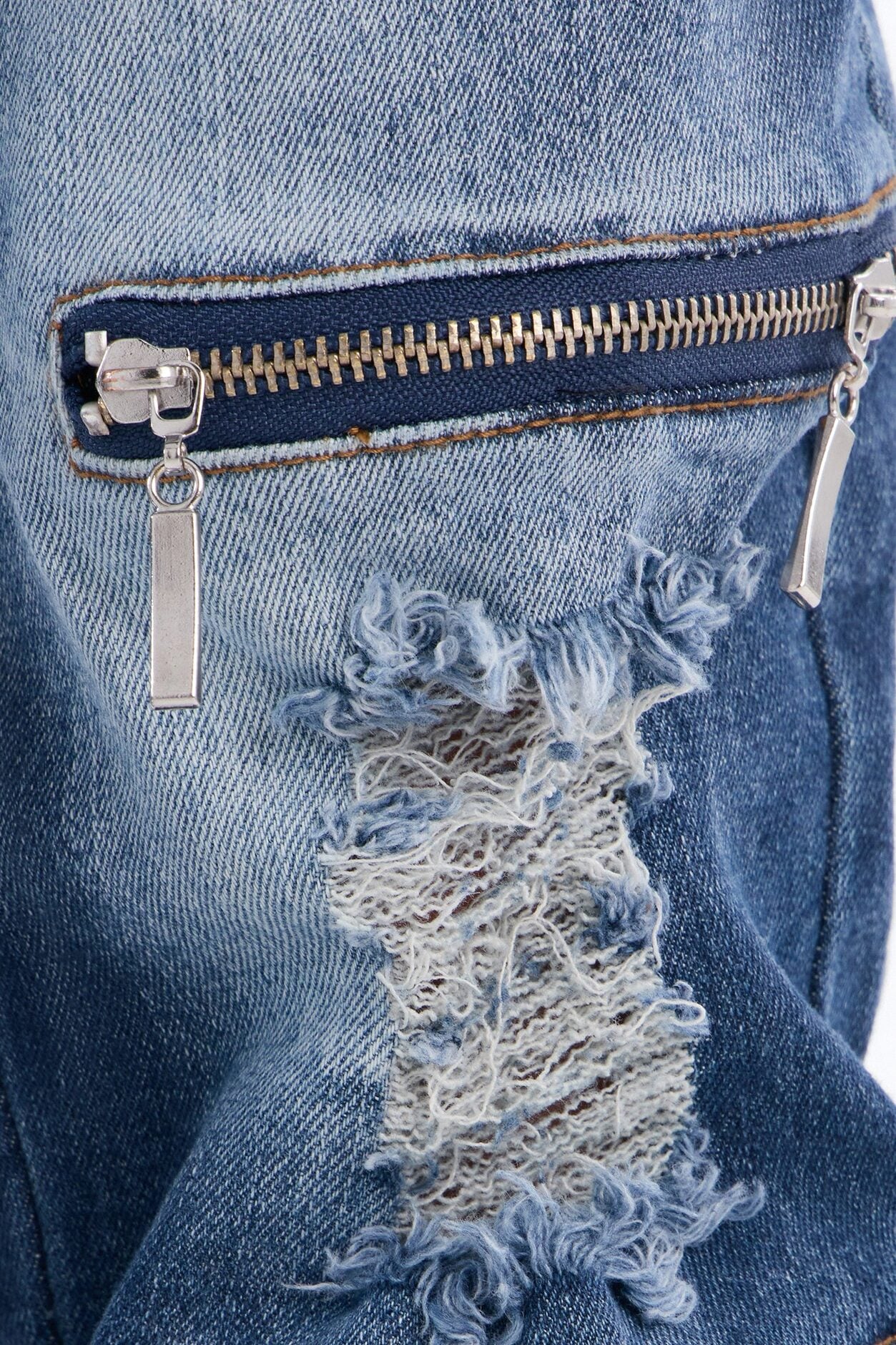 Mini Found My Way Back Distressed Skinny Jeans - Dark Wash image 3
