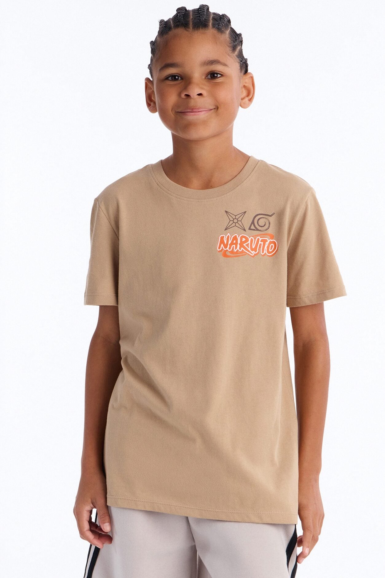 Mini Naruto Short Sleeve Front/Back Tee - Mocha image 2