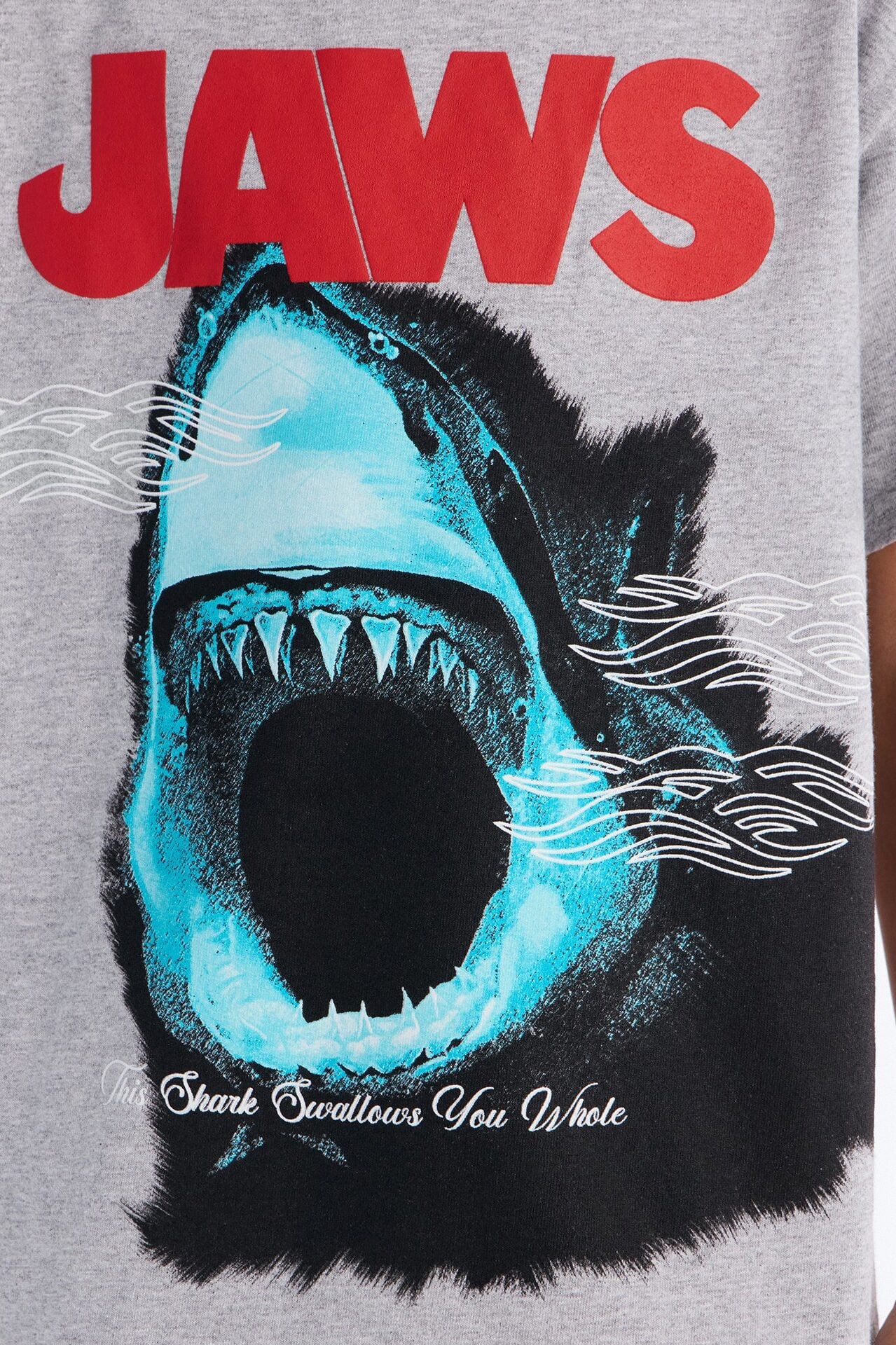 Mini Jaws Gonna Need A Bigger Boat Short Sleeve Tee - Grey image 3
