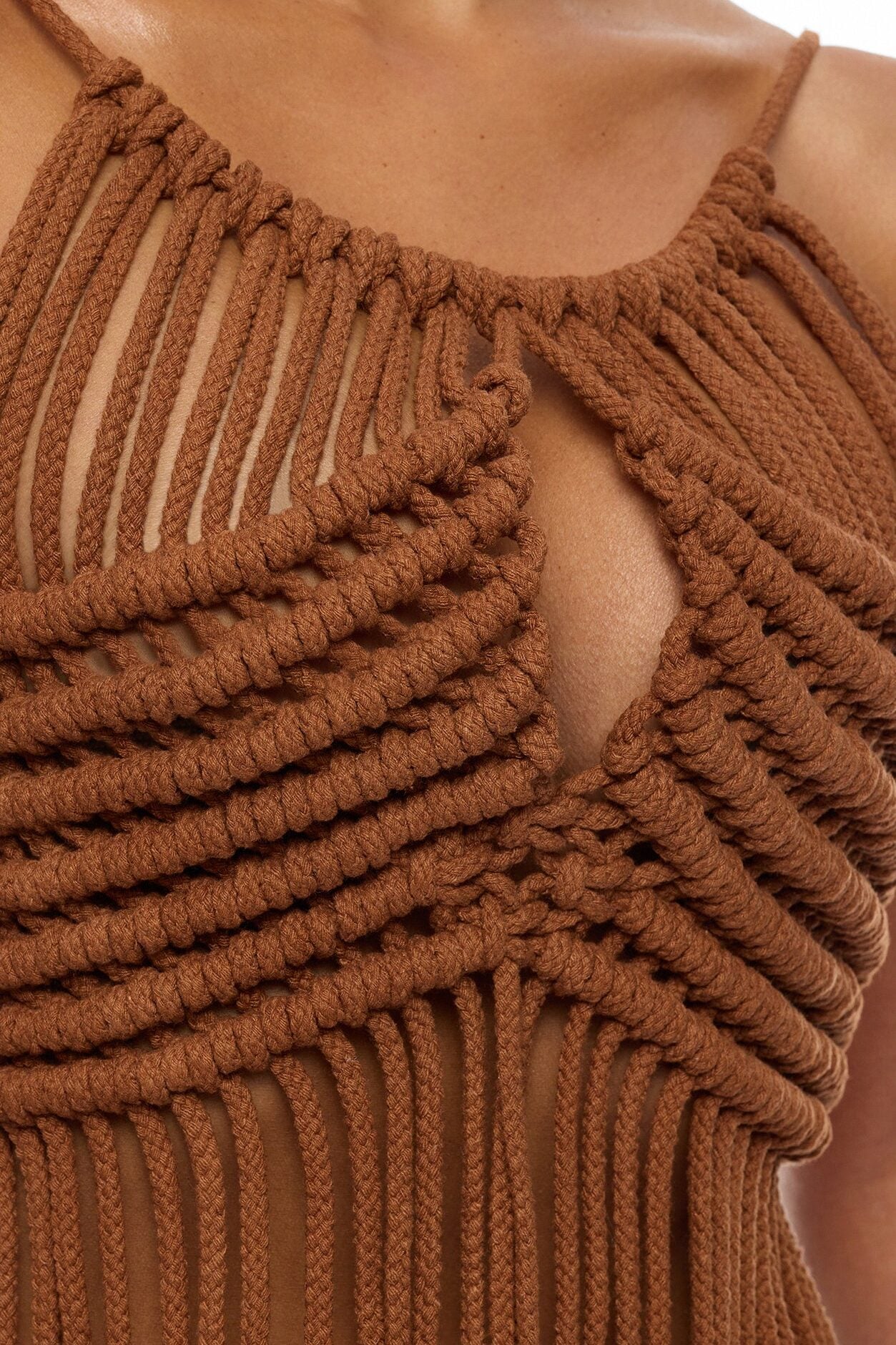 Desert Vibe Backless Halter Top - Brown image 3