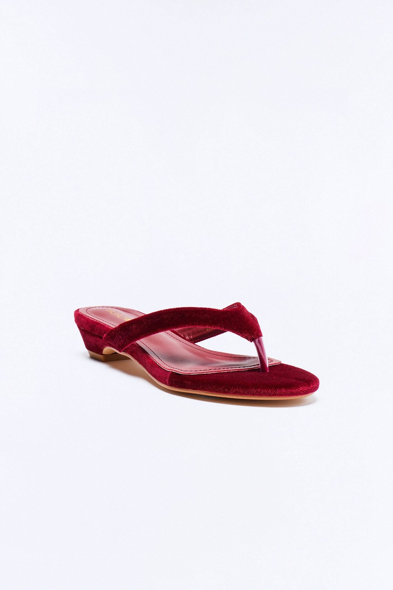 Rex Velvet Flip Flops - Wine image 3