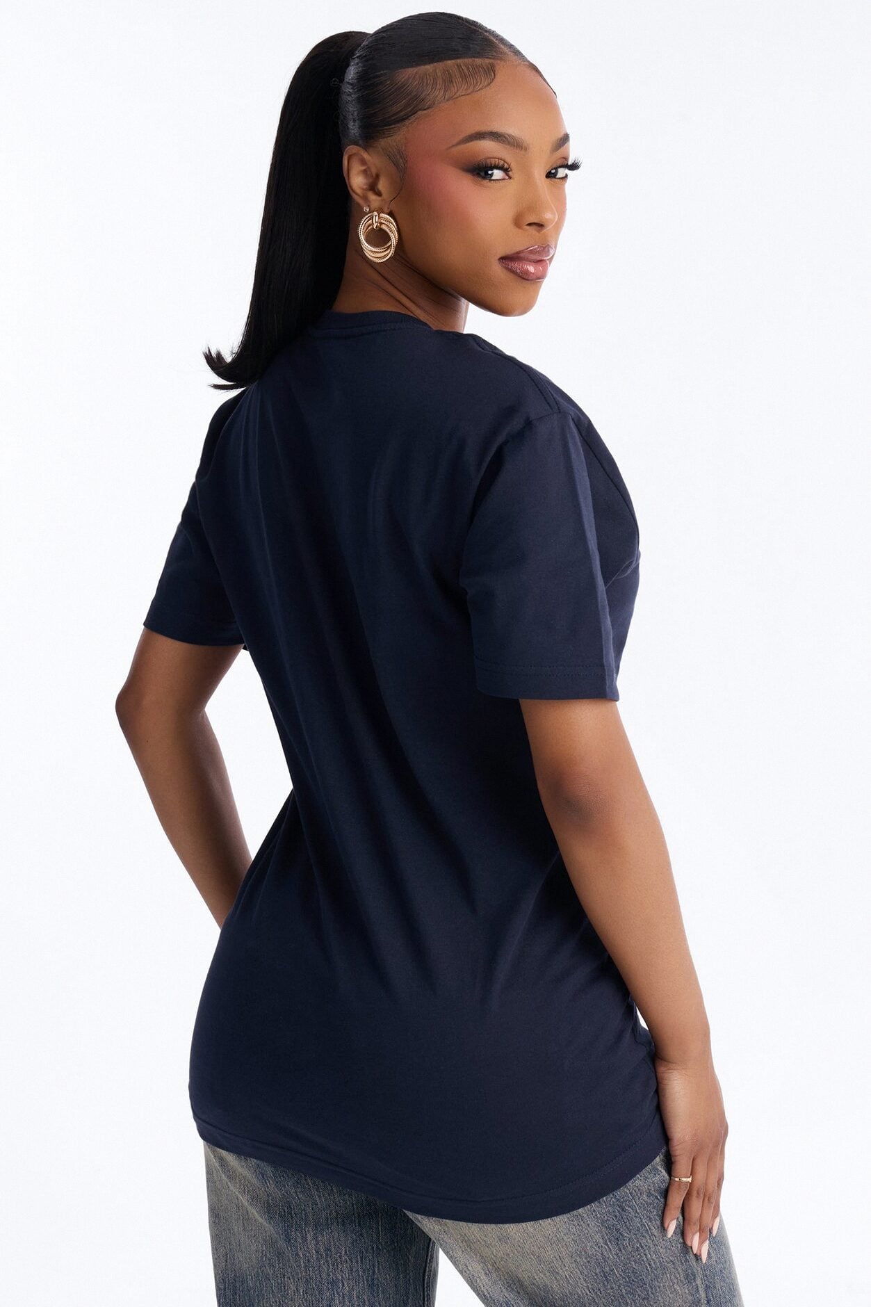 Random Tuesday Oversized T Shirt - Navy image 3