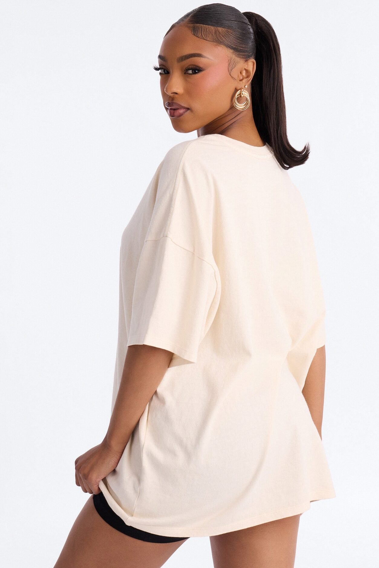 The Washed Oversized Tee - Bone image 3