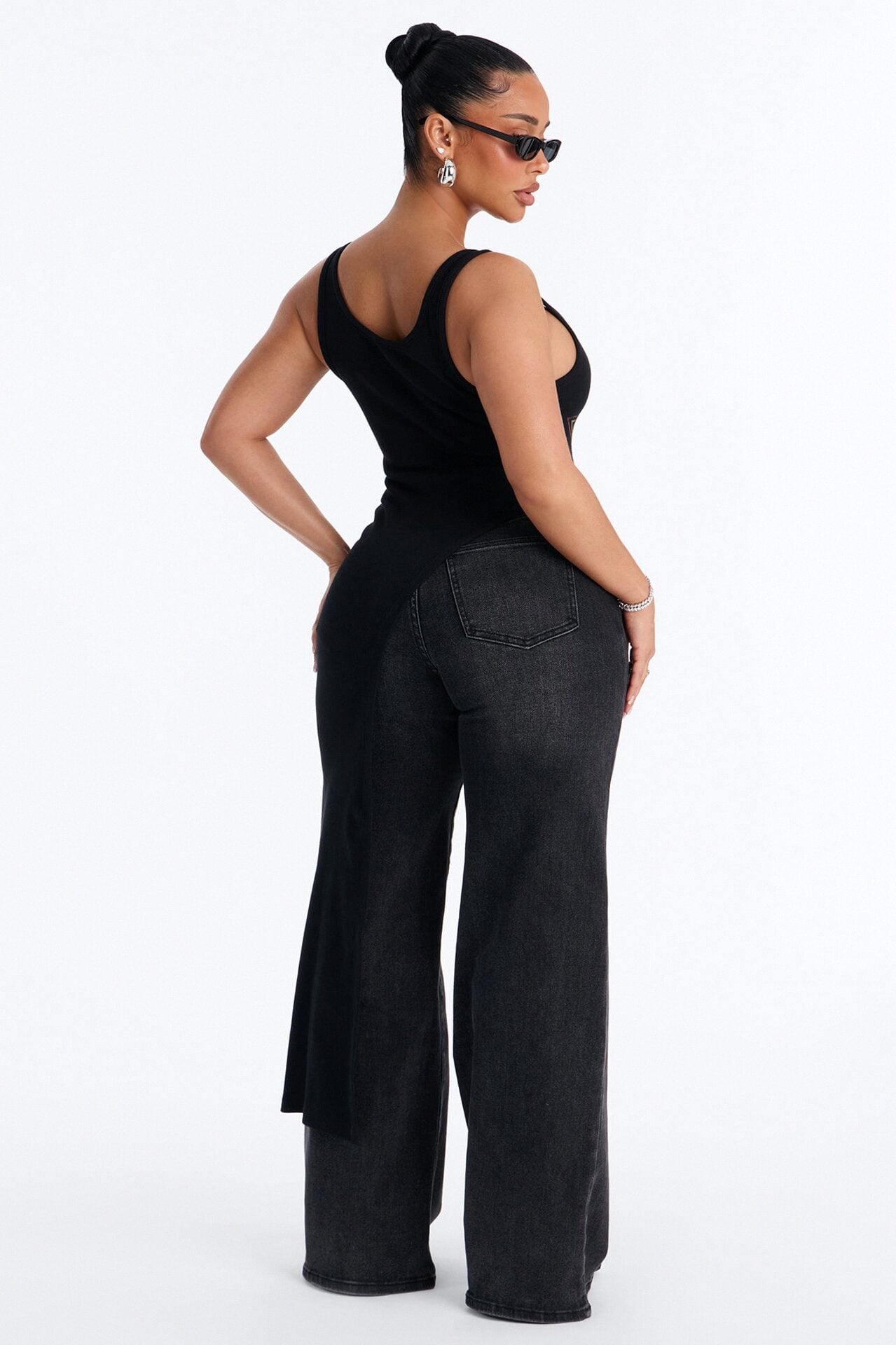 ACDC Long Asymmetrical Tank - Black image 4