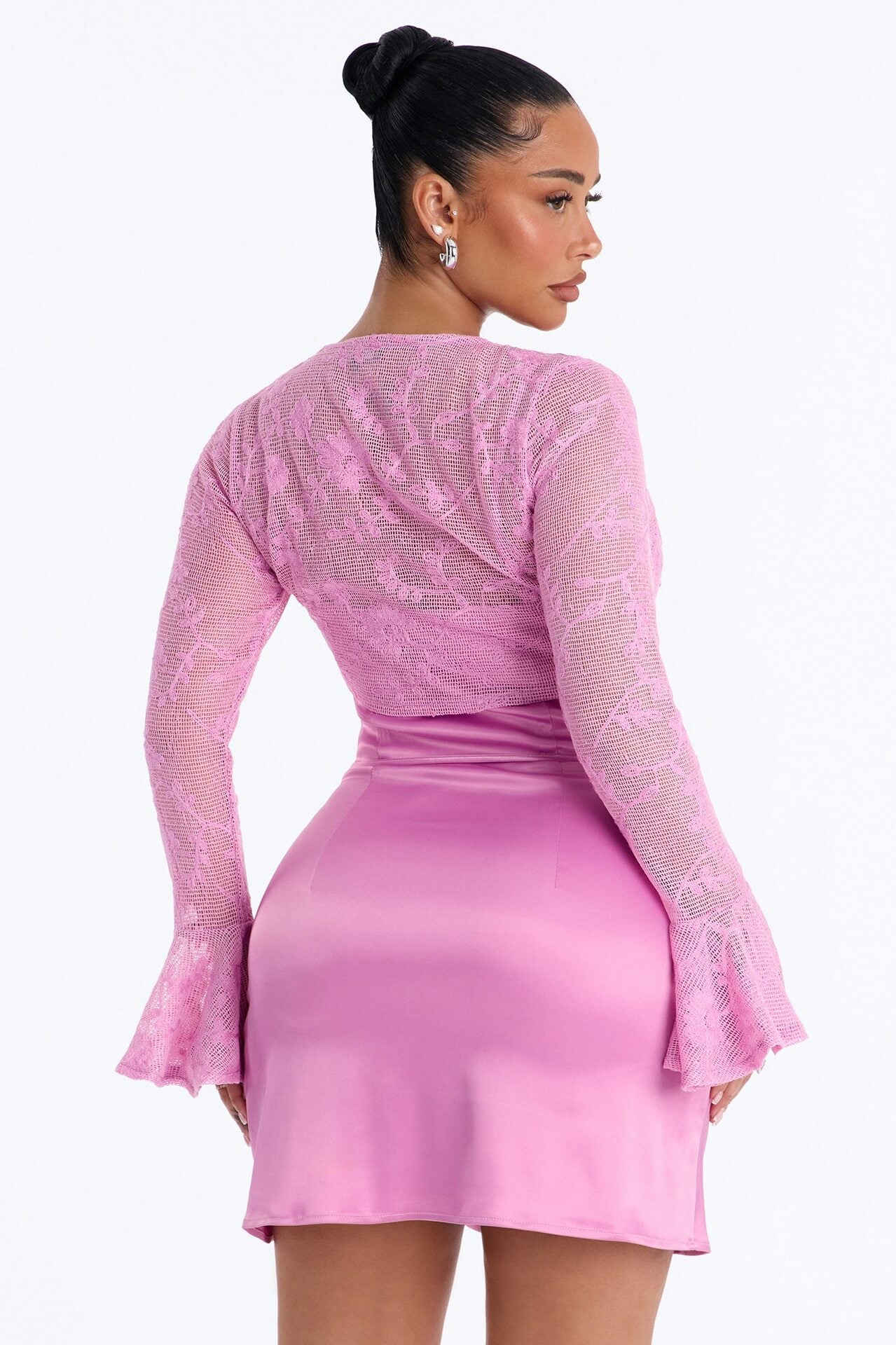 Wren Lace Mini Dress Set - Pink image 5