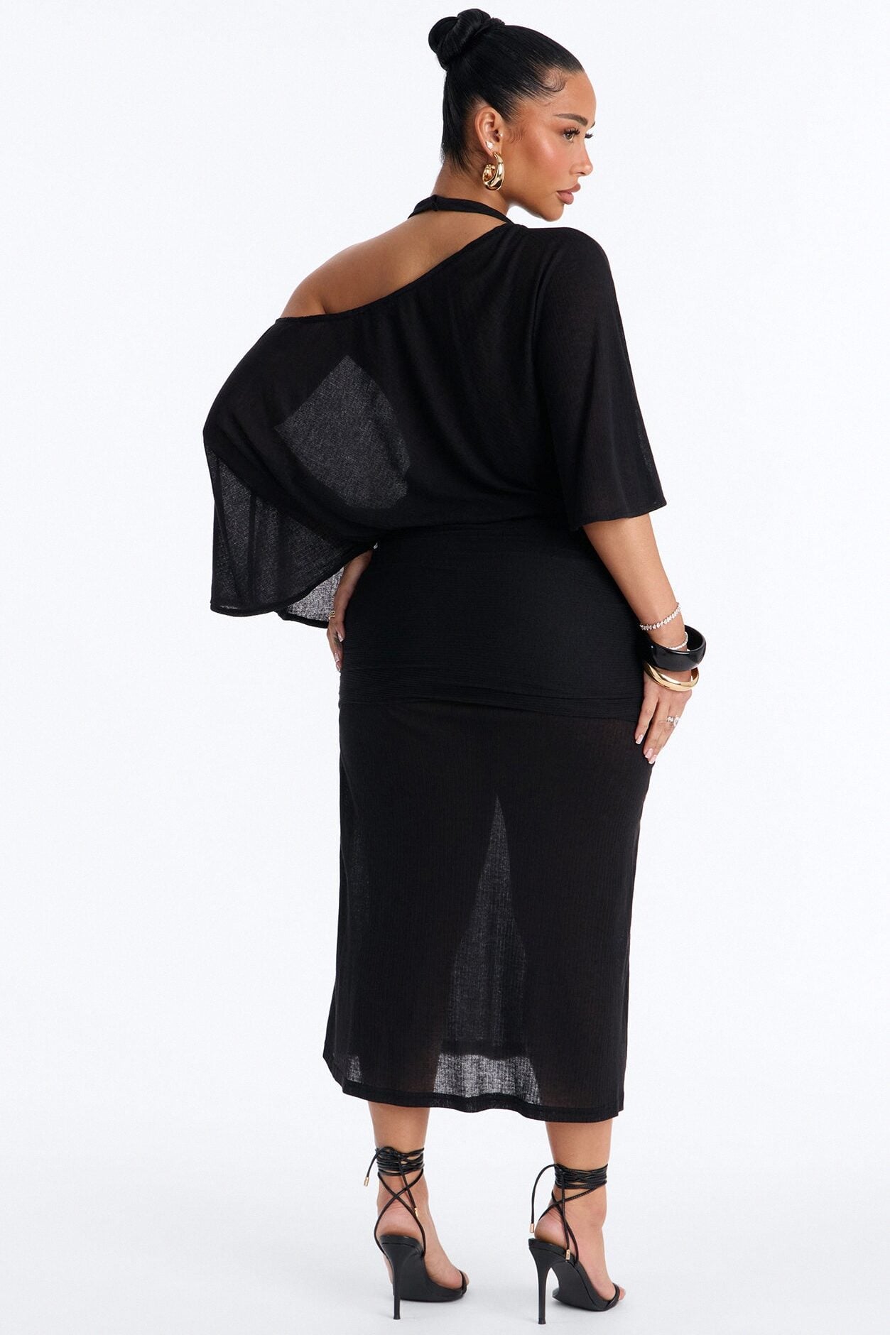 Softly Stunning Maxi Dress - Black image 4