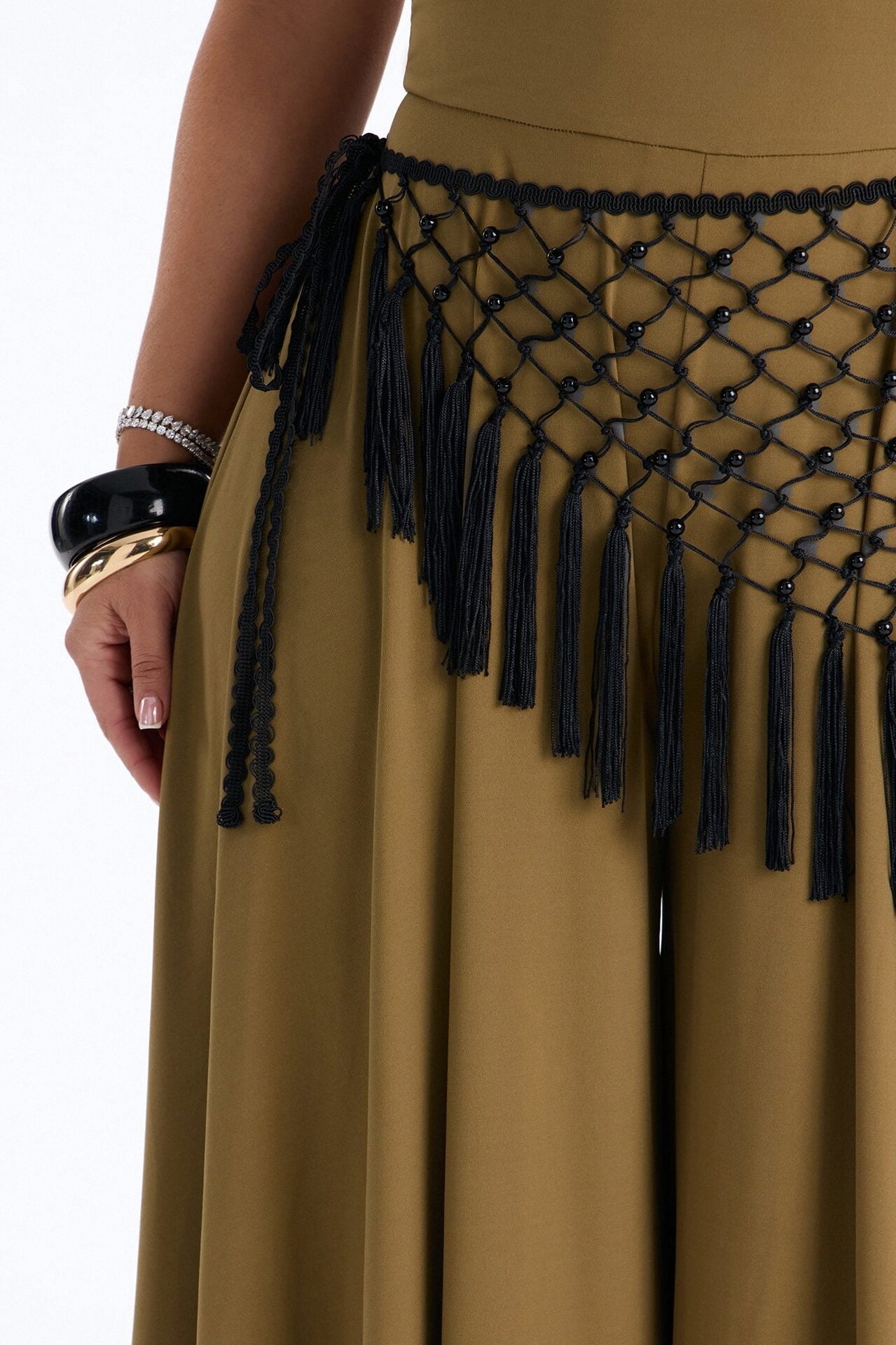 Effortless Daydream Jumpsuit And Scarf Set - Olive image 3