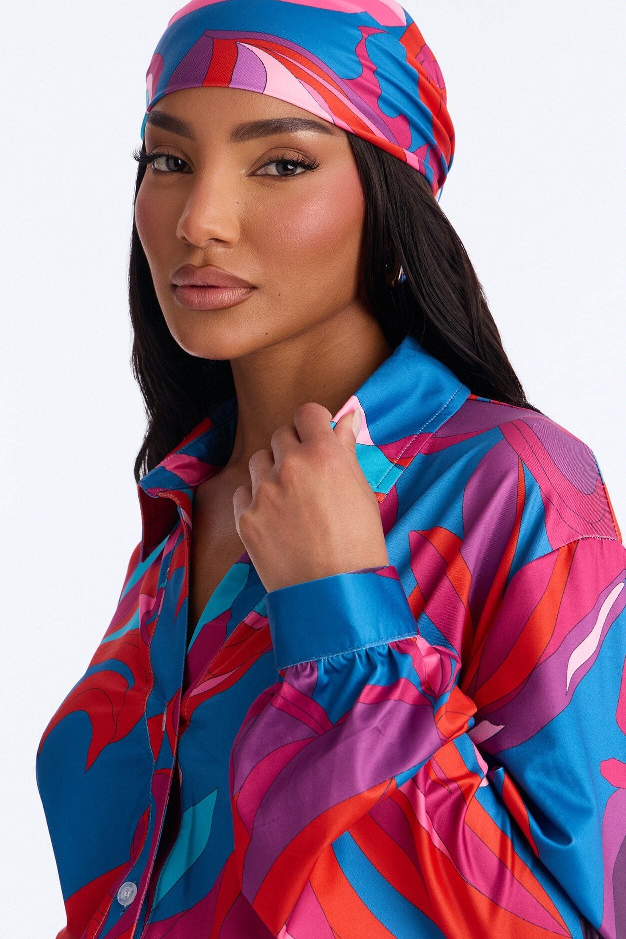 Cara Long Sleeve 2 Piece Romper Set - Pink image 3