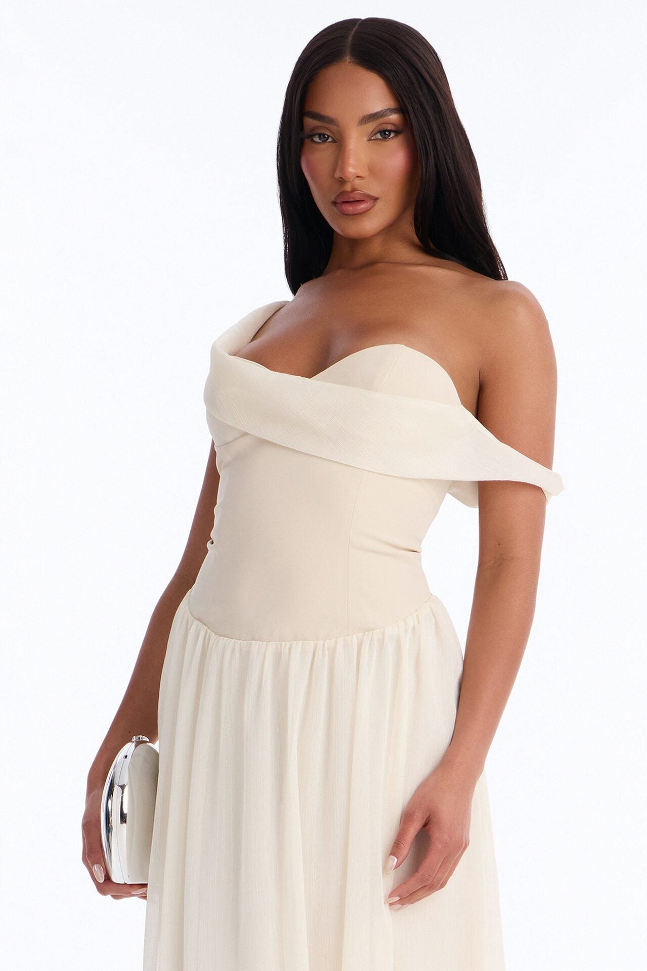 Kaia Drop Waist Gown - Cream image 2