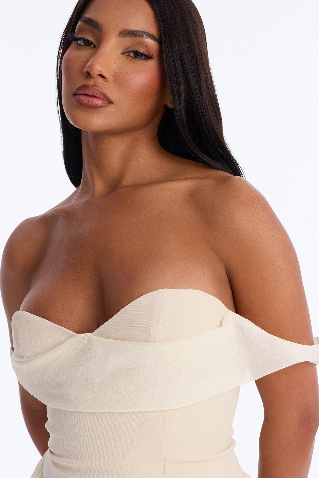 Kaia Drop Waist Gown - Cream image 3
