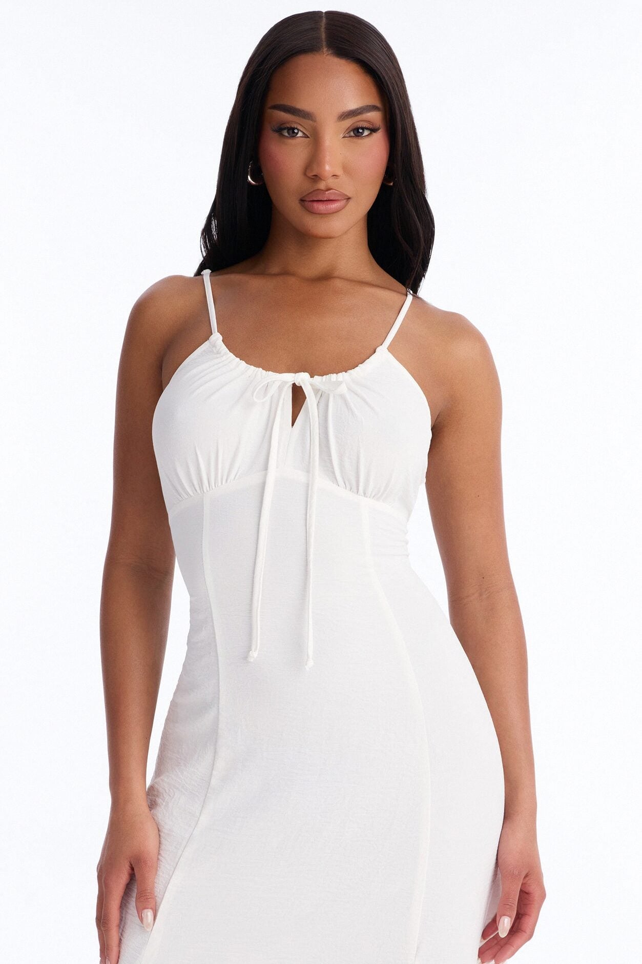 Sadie Sleeveless Airflow Maxi Dress - Cream image 2