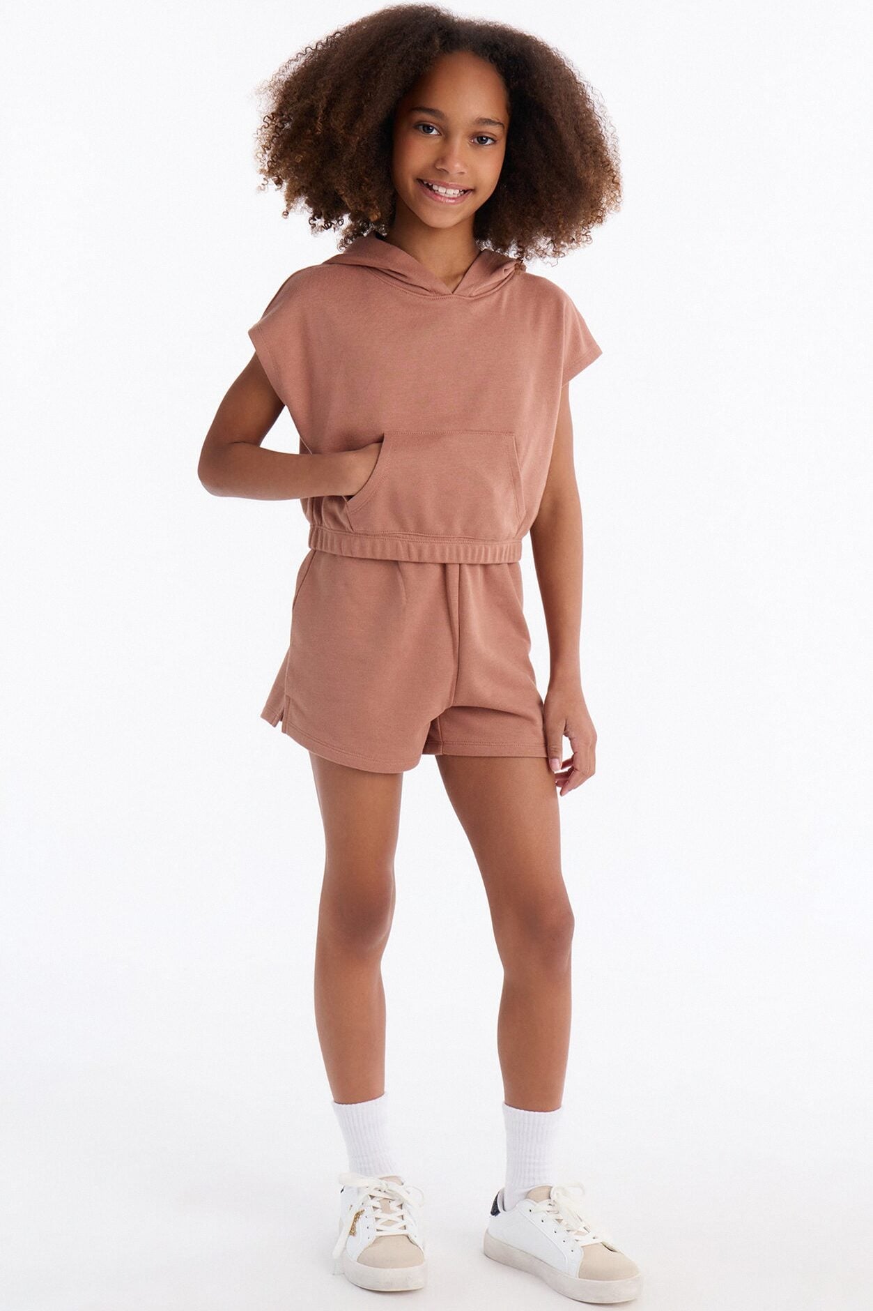 Mini Chill With You Short Set - Taupe image 2
