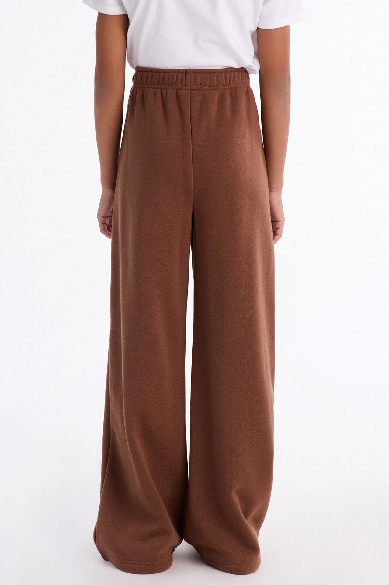 Mini Tell Me More Sportscore Wide Leg Sweatpants - Brown image 3