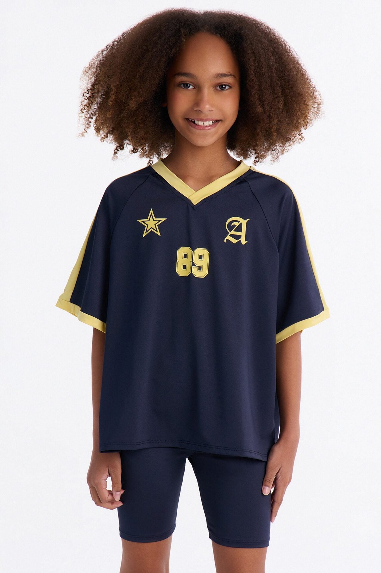 Mini Field Crush Biker Short Set - Navy image 2
