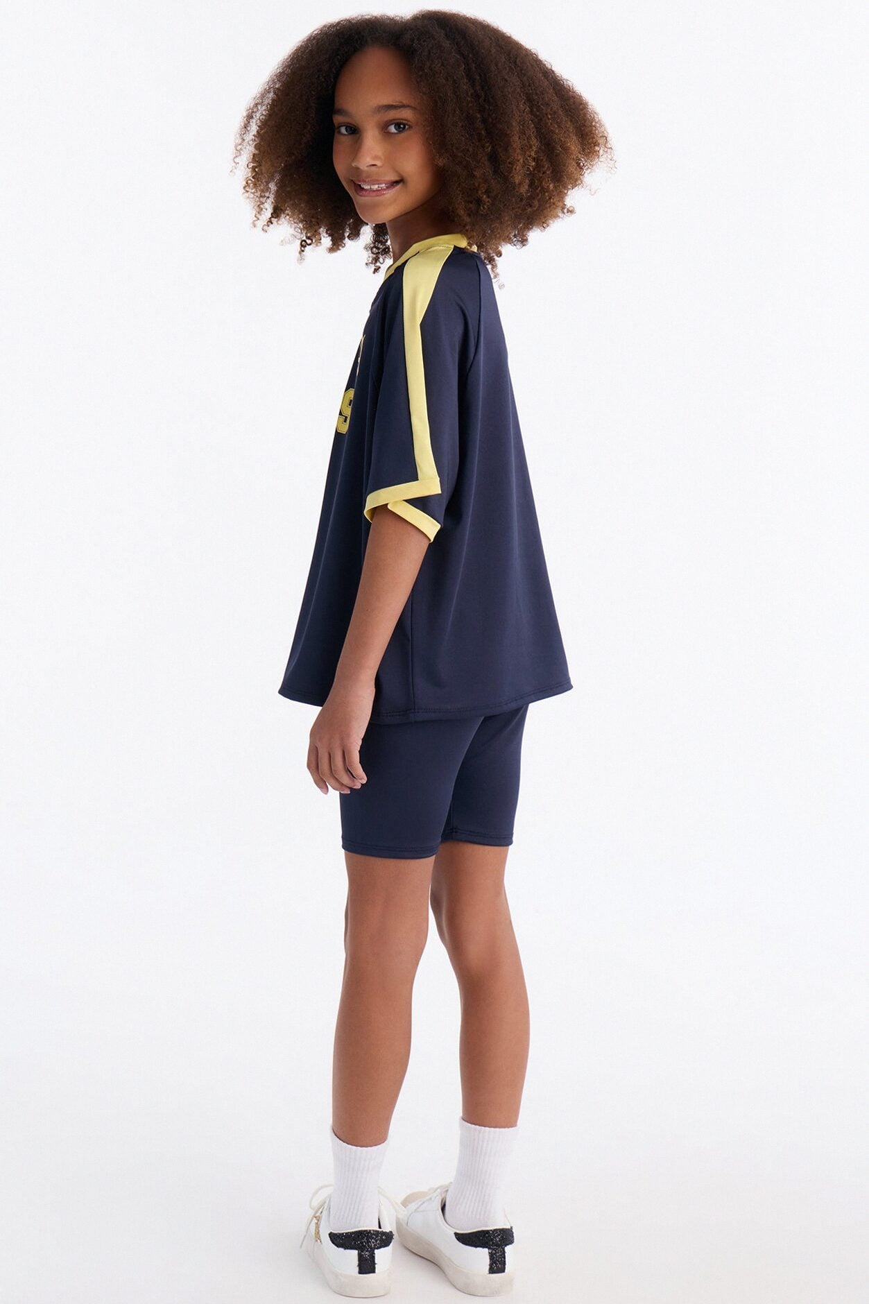 Mini Field Crush Biker Short Set - Navy image 4