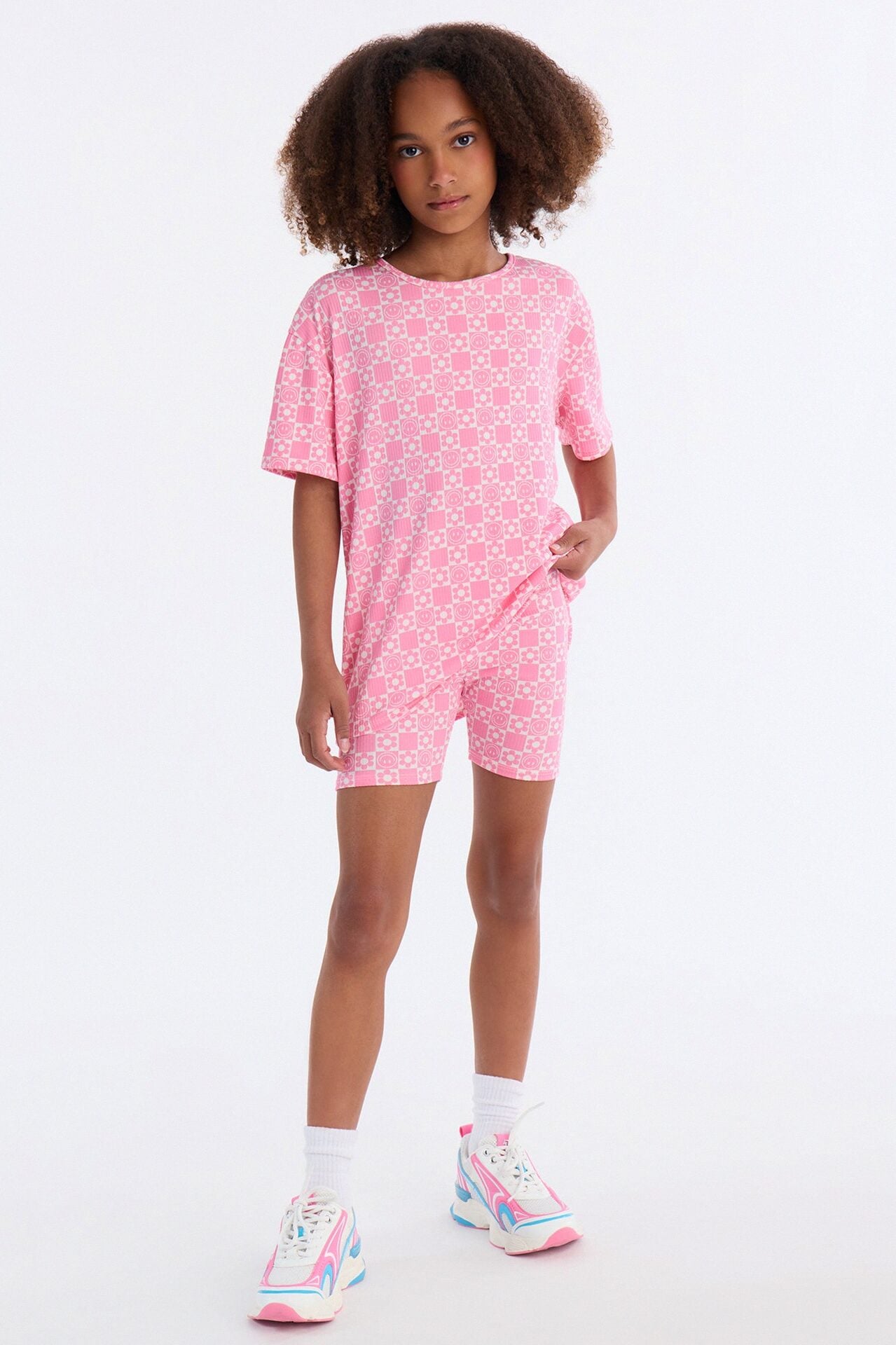 Mini All Smiles Short Set - Pink image 2