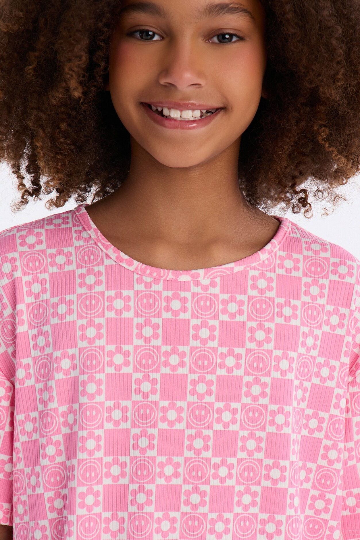 Mini All Smiles Short Set - Pink image 3