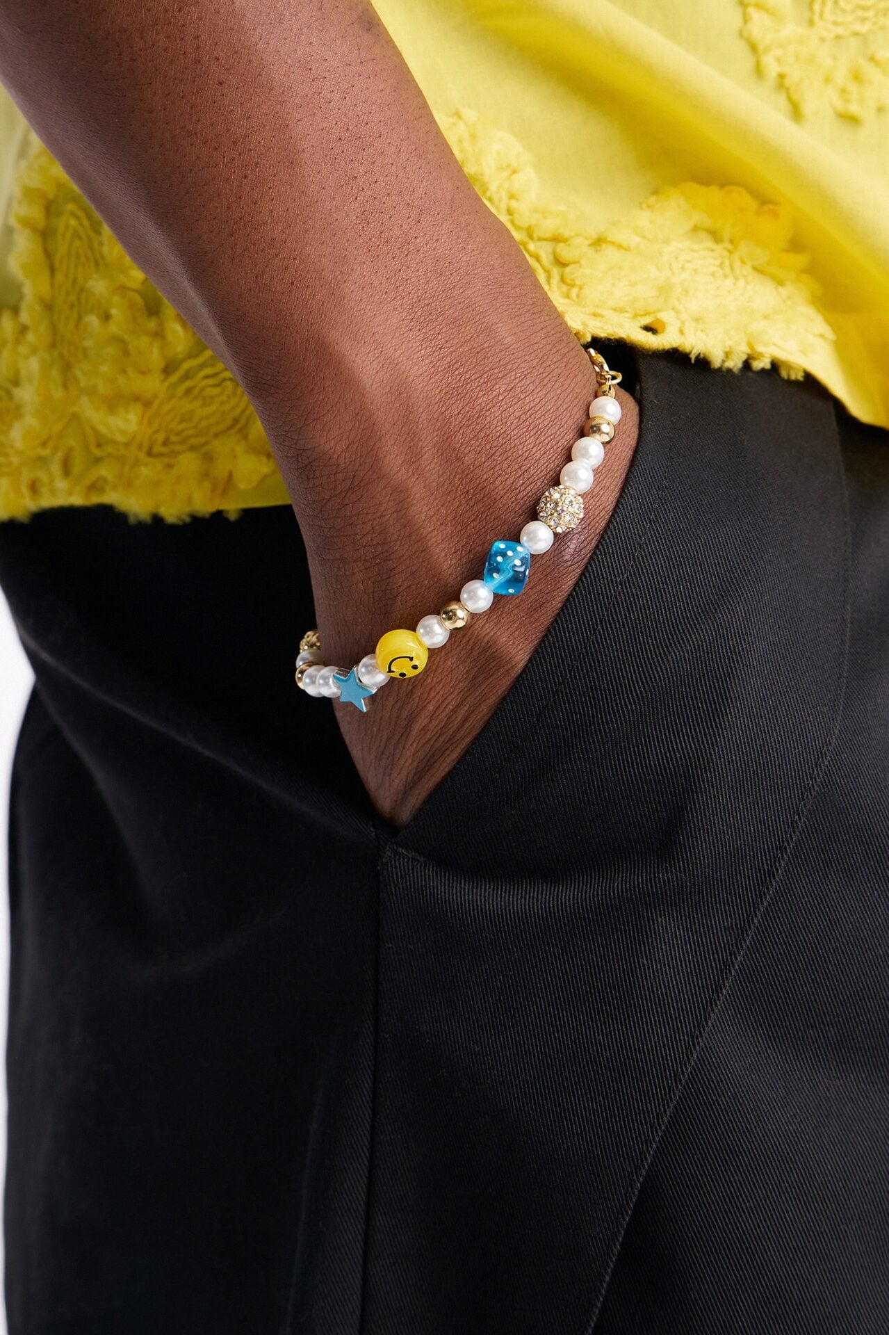Festival Pearl and Charm Bracelet - Gold image 2
