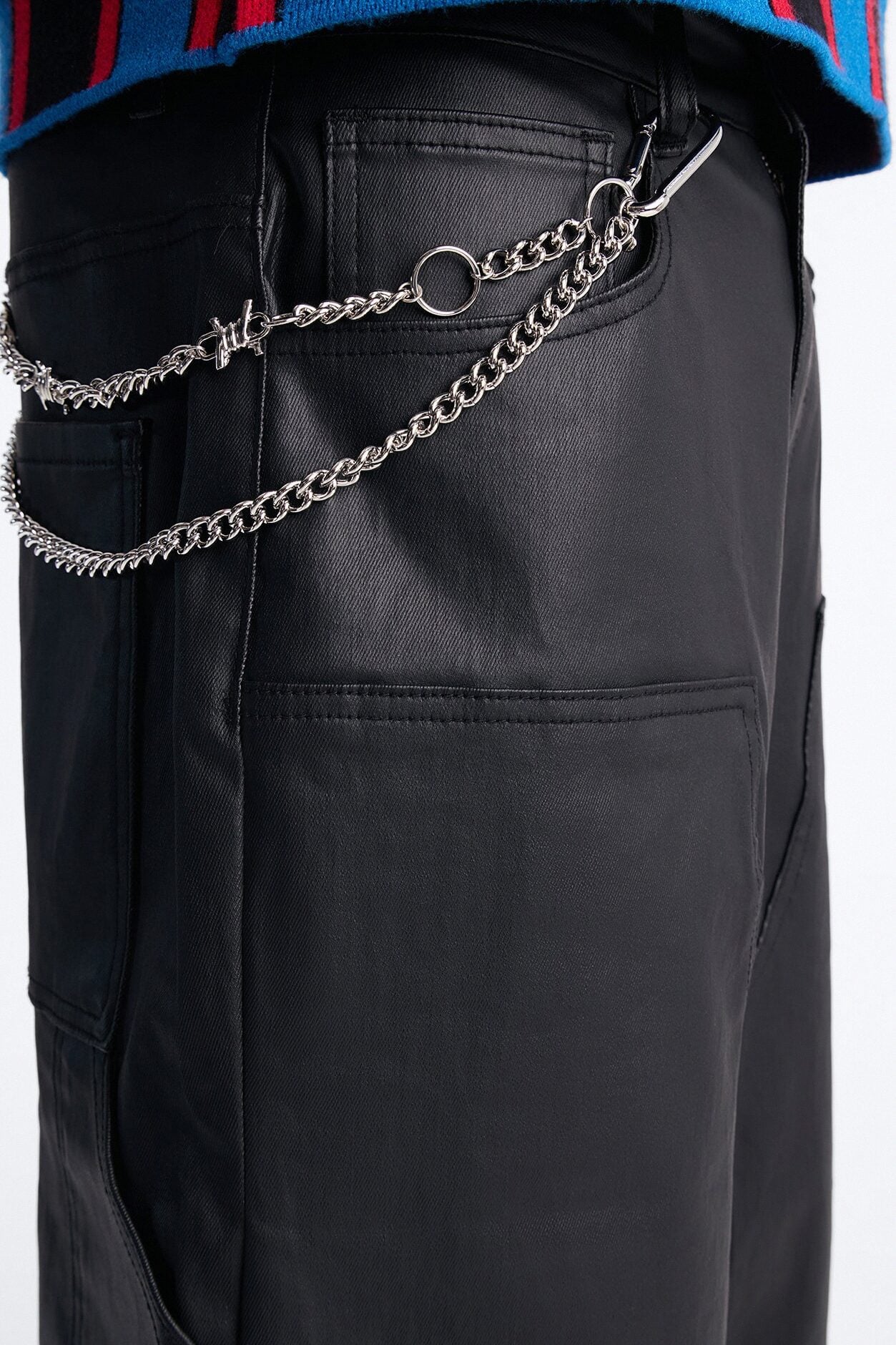 Barbed Wire Chain Belt - Silver image 2