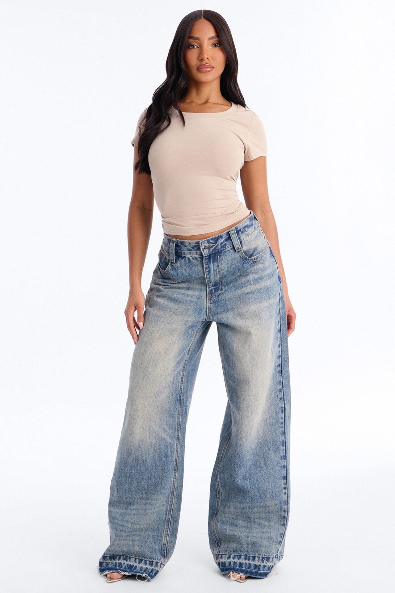 Alyssa Crew Neck Top - Stone image 2