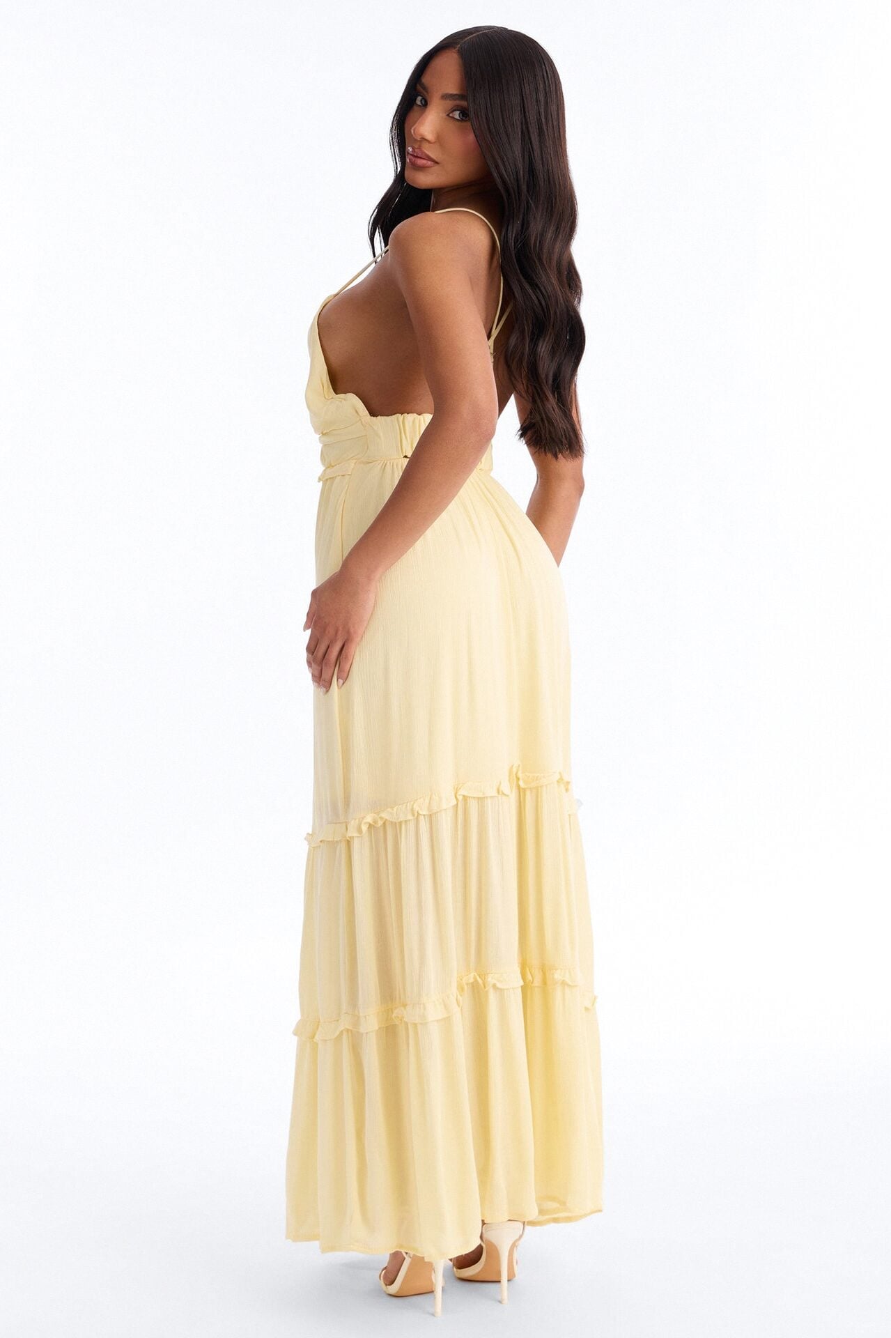 Simone Chiffon Maxi Dress - Yellow image 4