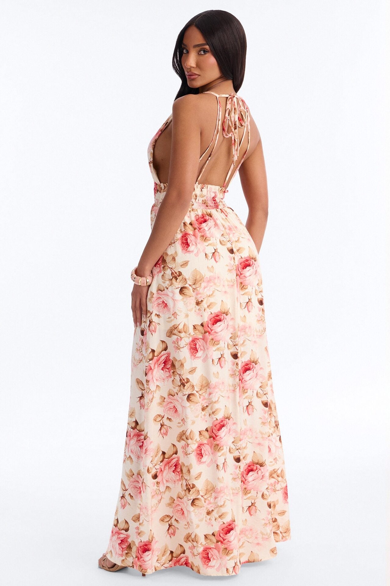 Maisie Smocked Maxi Dress - Pink/combo image 4