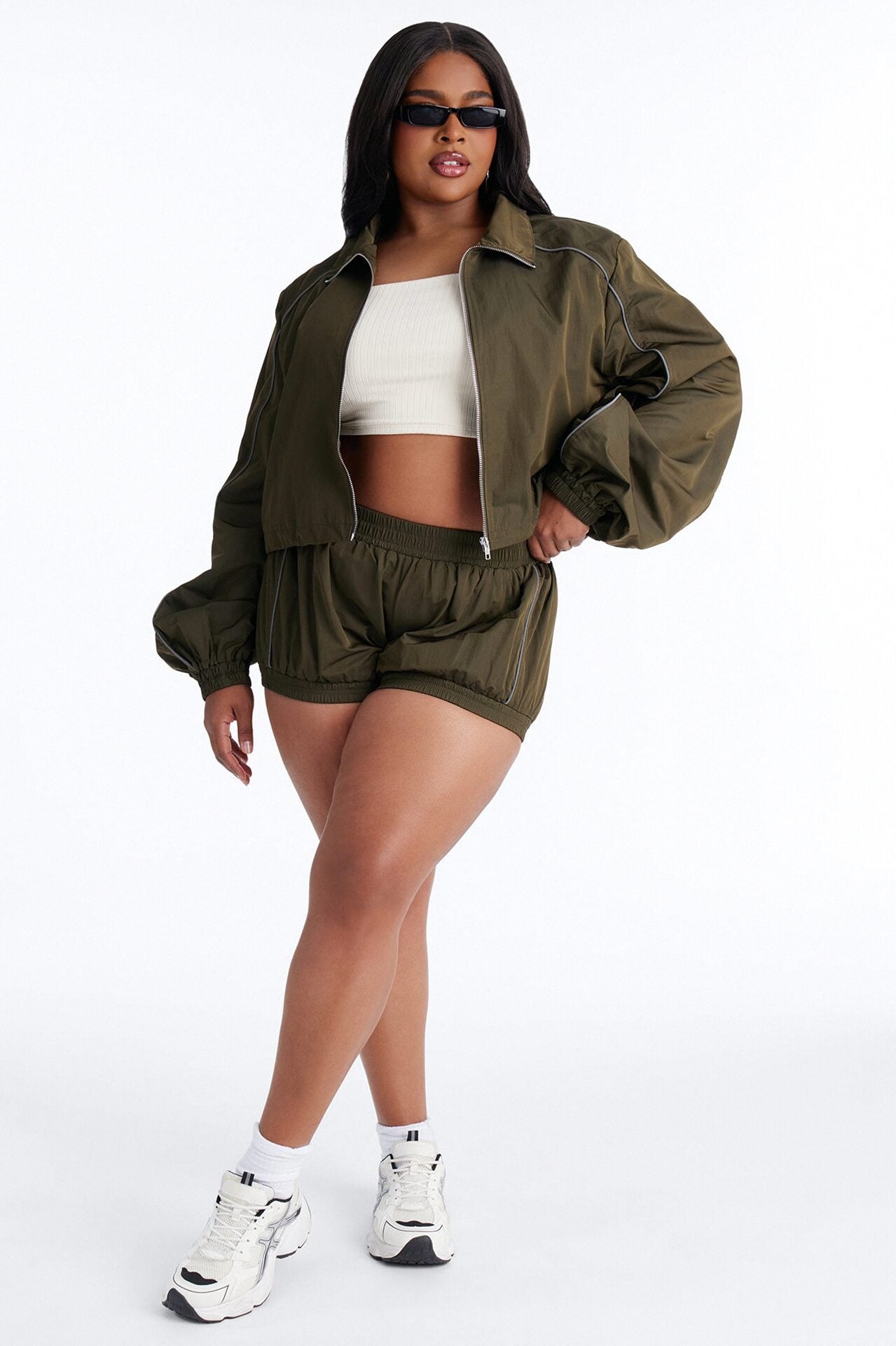 Make A Move Windbreaker Bloomer Shorts - Olive image 6