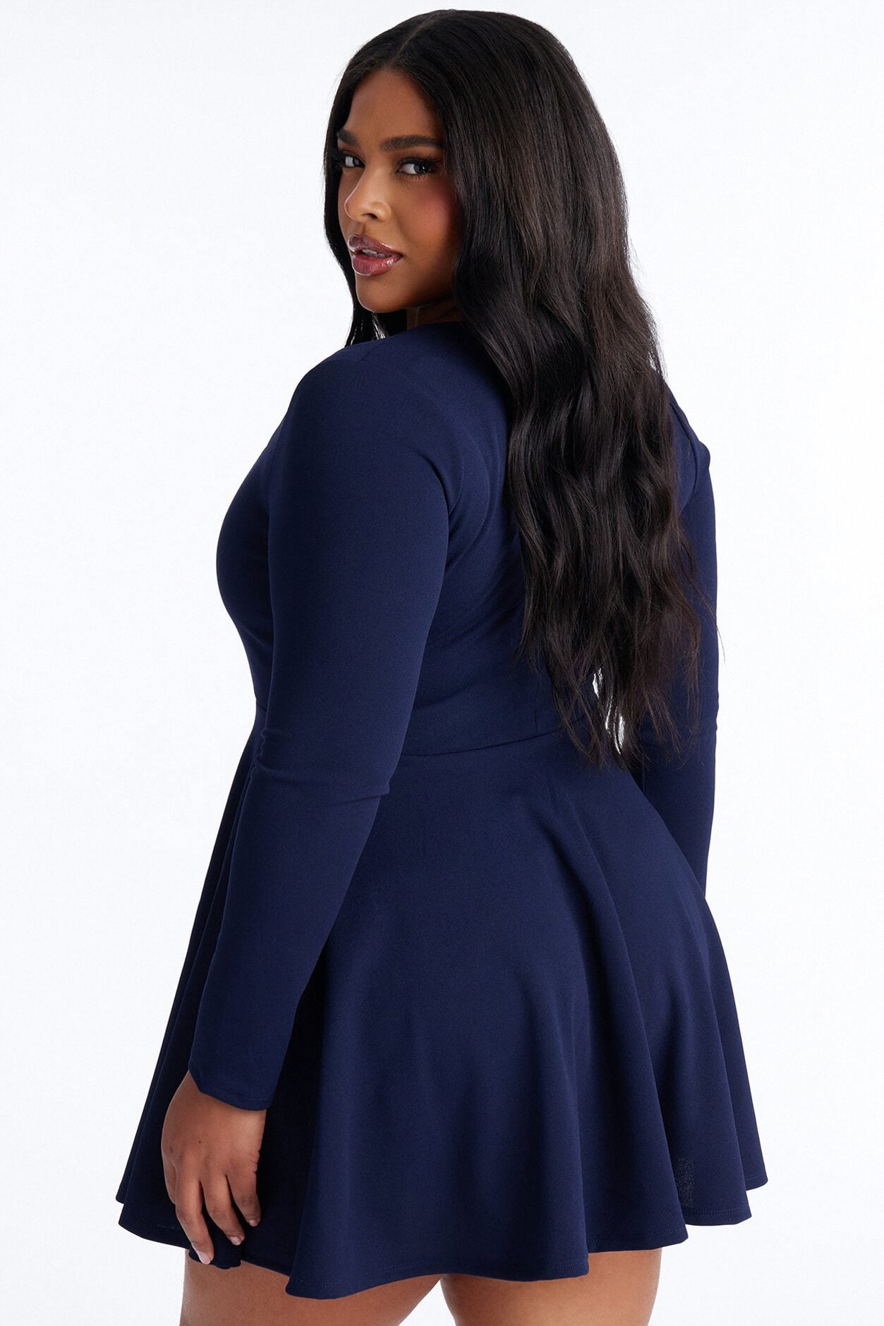 Alena Long Sleeve Mini Dress - Navy image 6