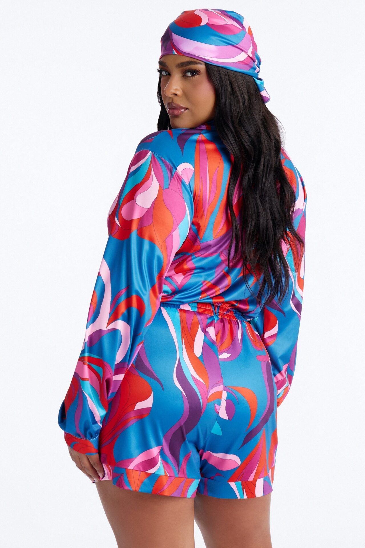 Cara Long Sleeve 2 Piece Romper Set - Pink image 7