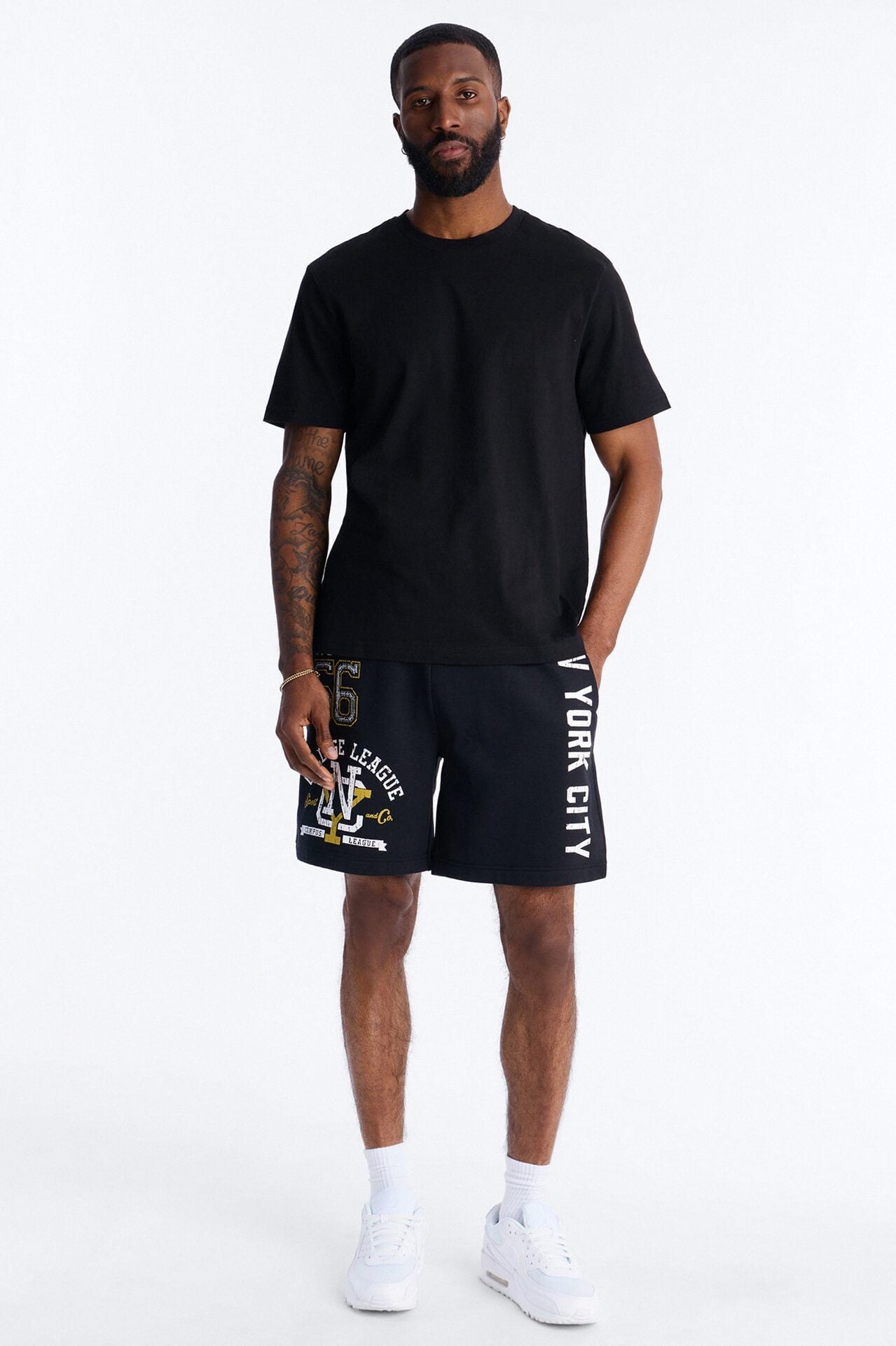 NYC College League Sweatshorts - Black image 2