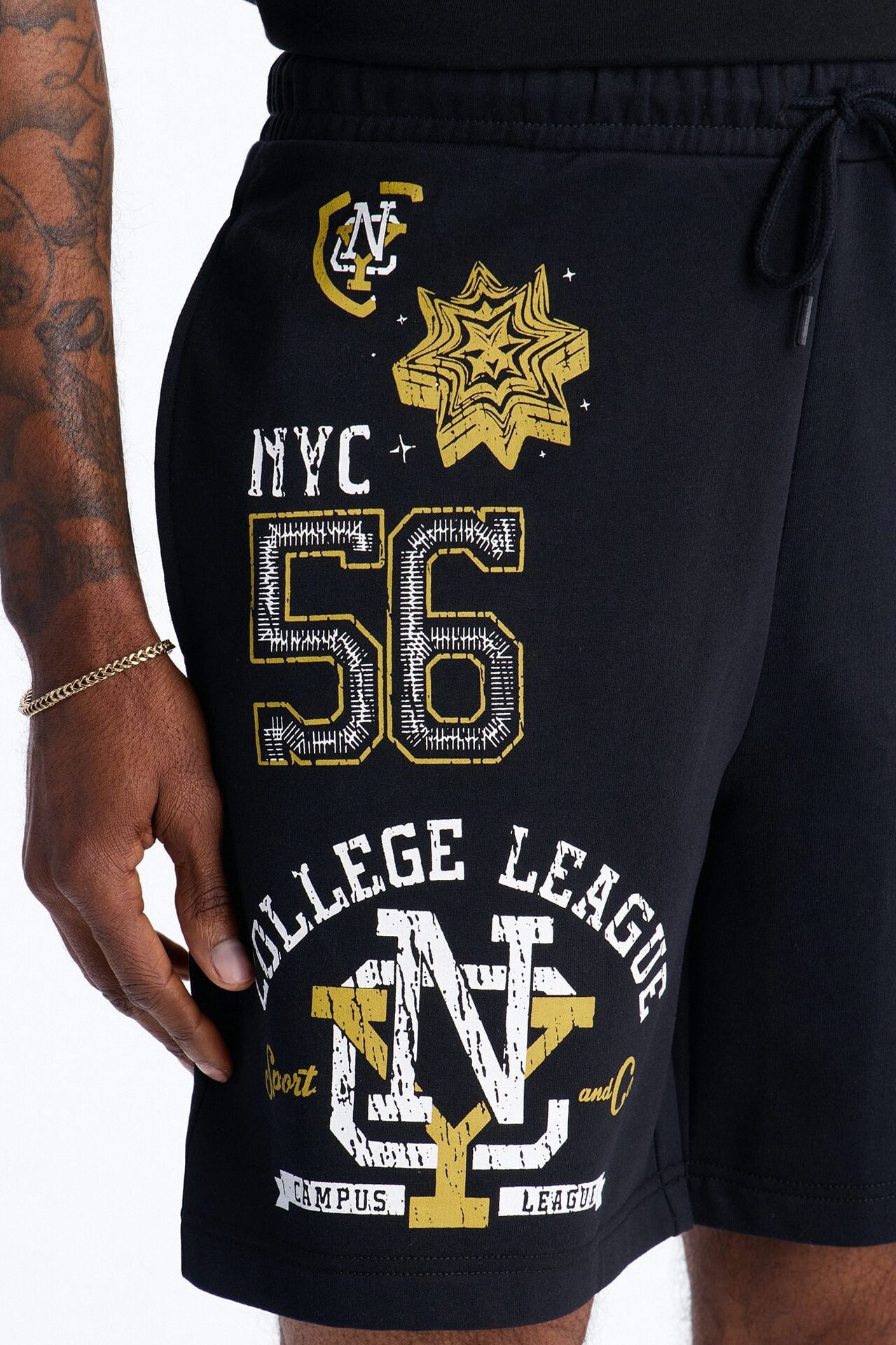 NYC College League Sweatshorts - Black image 4
