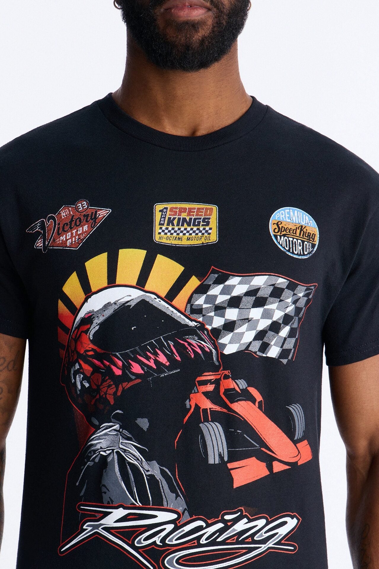 Pure Speed Racing Short Sleeve Tee - Black image 3