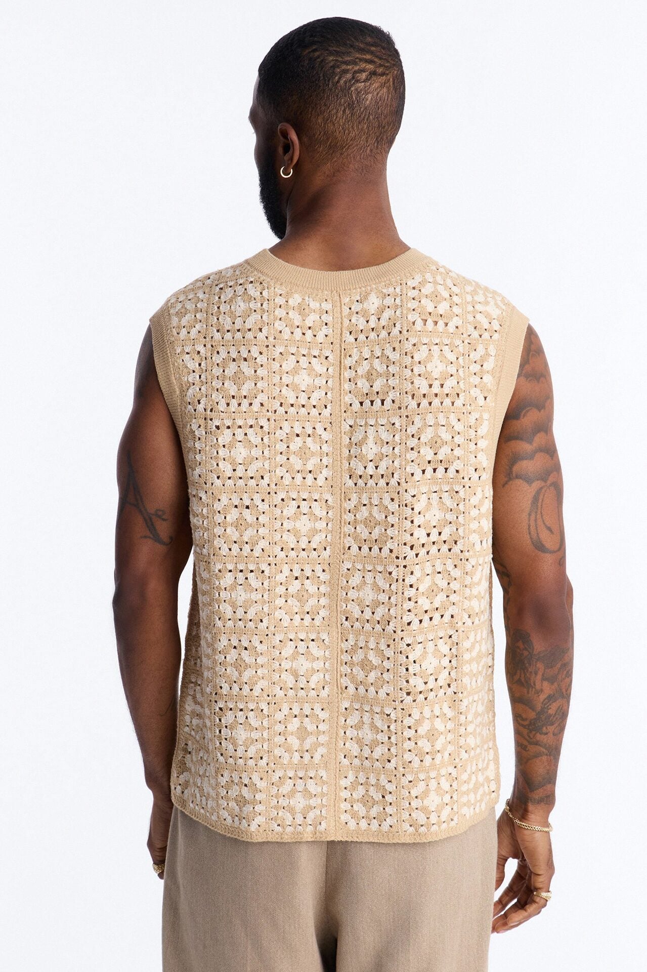 Square One Sweater Vest - Tan/Multi image 4