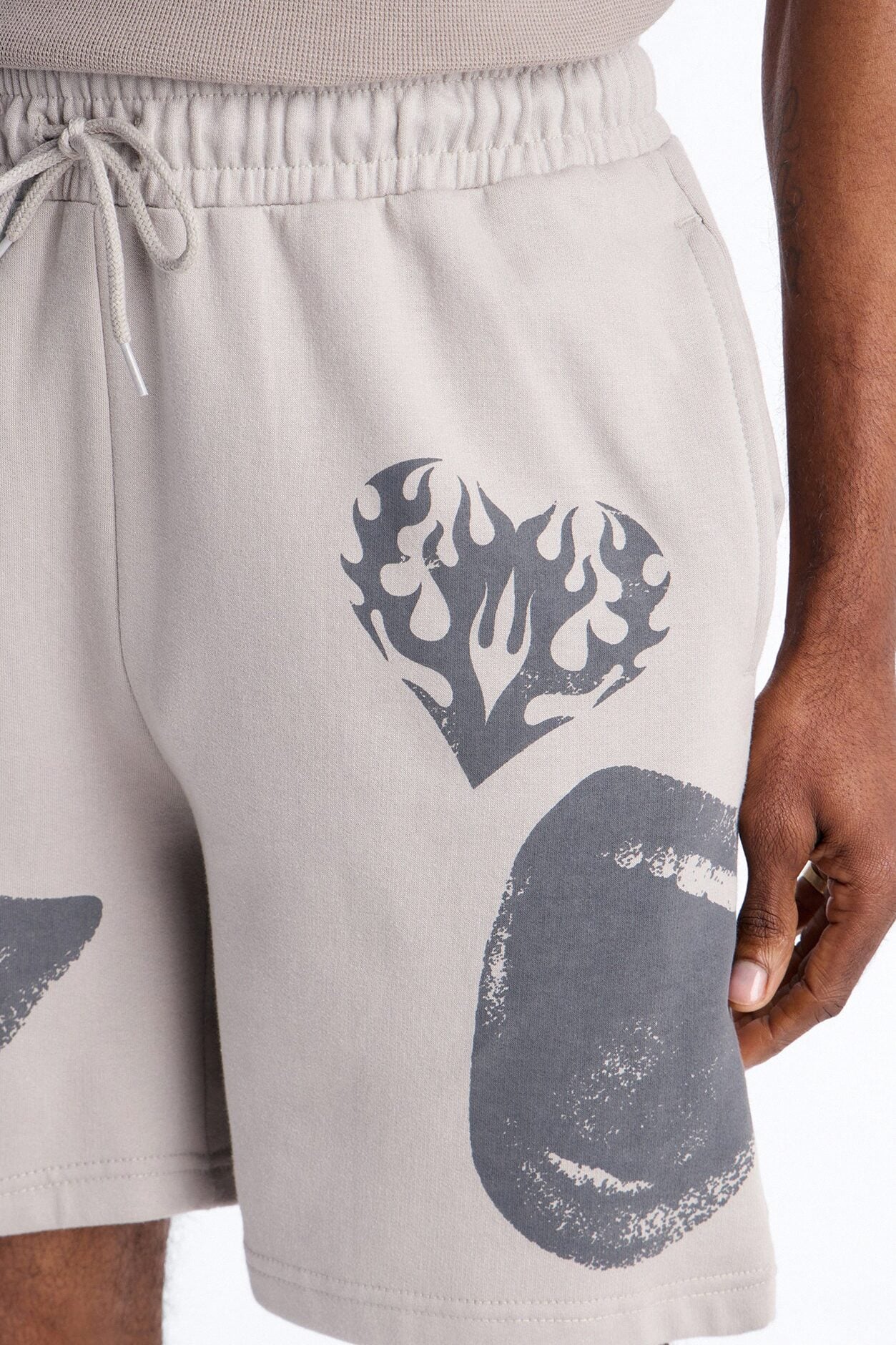 Love Lost Sweatshorts - Grey image 3