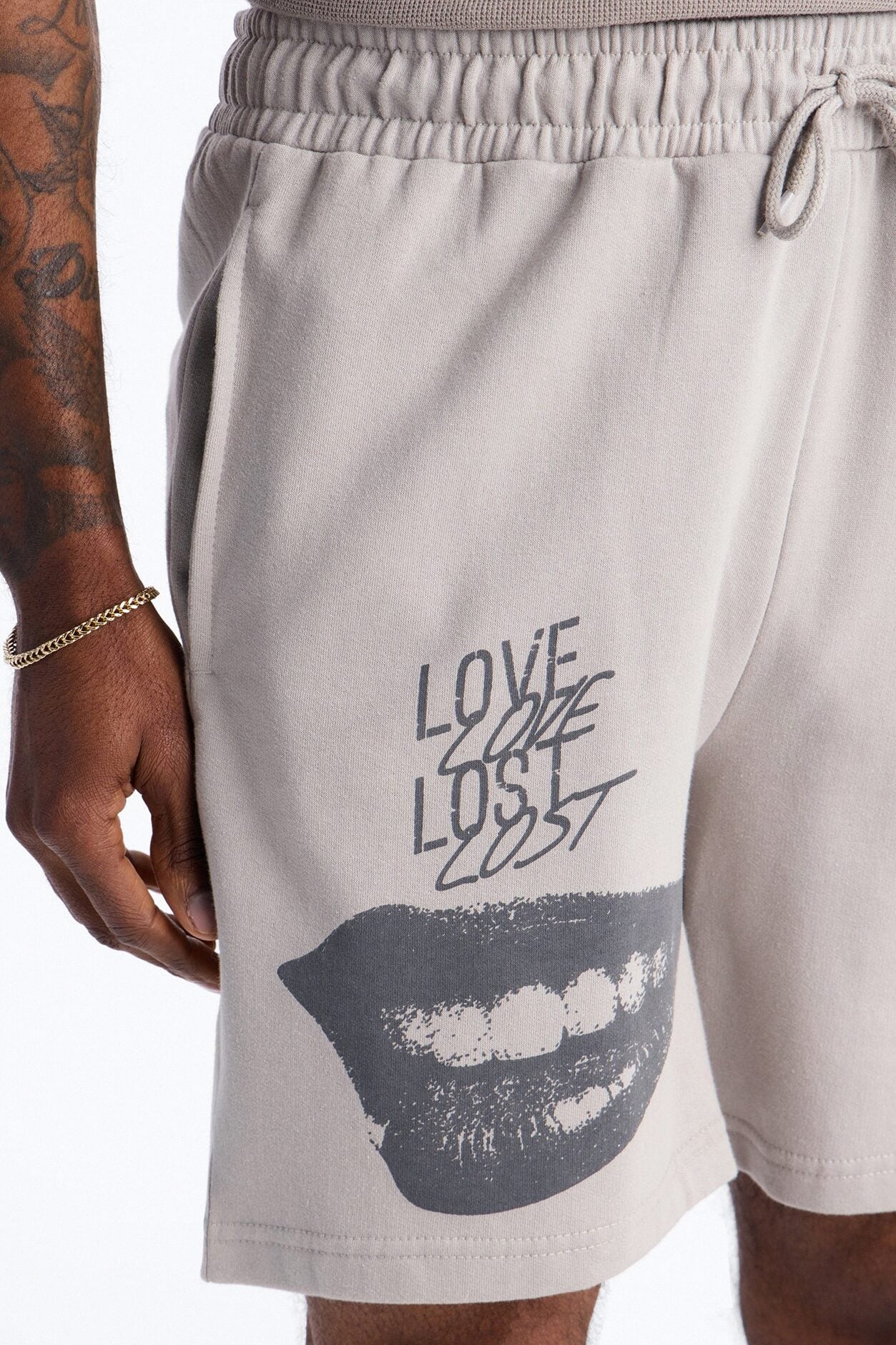 Love Lost Sweatshorts - Grey image 4