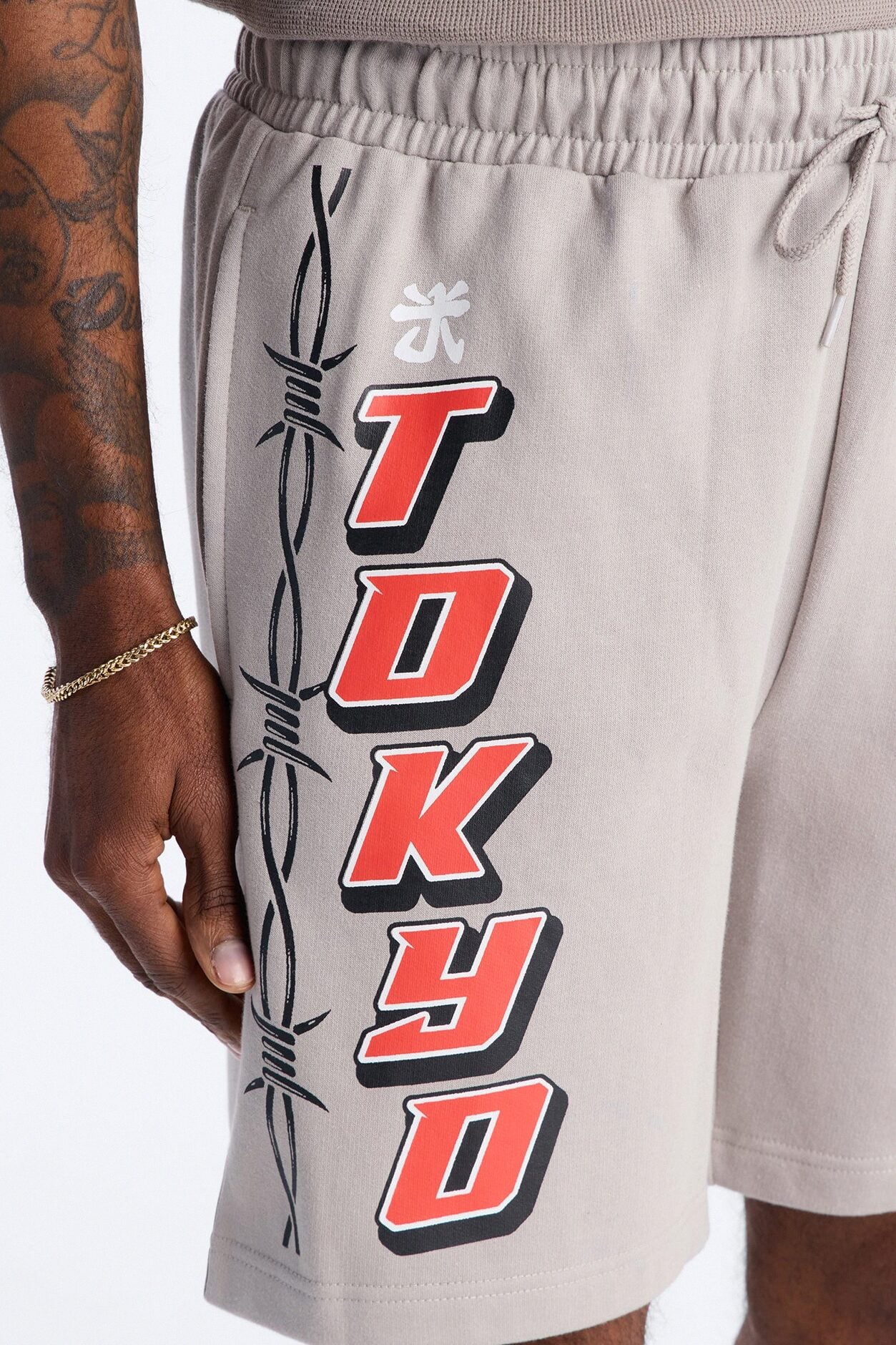 Tokyo Racing Team Sweatshorts - Grey image 4